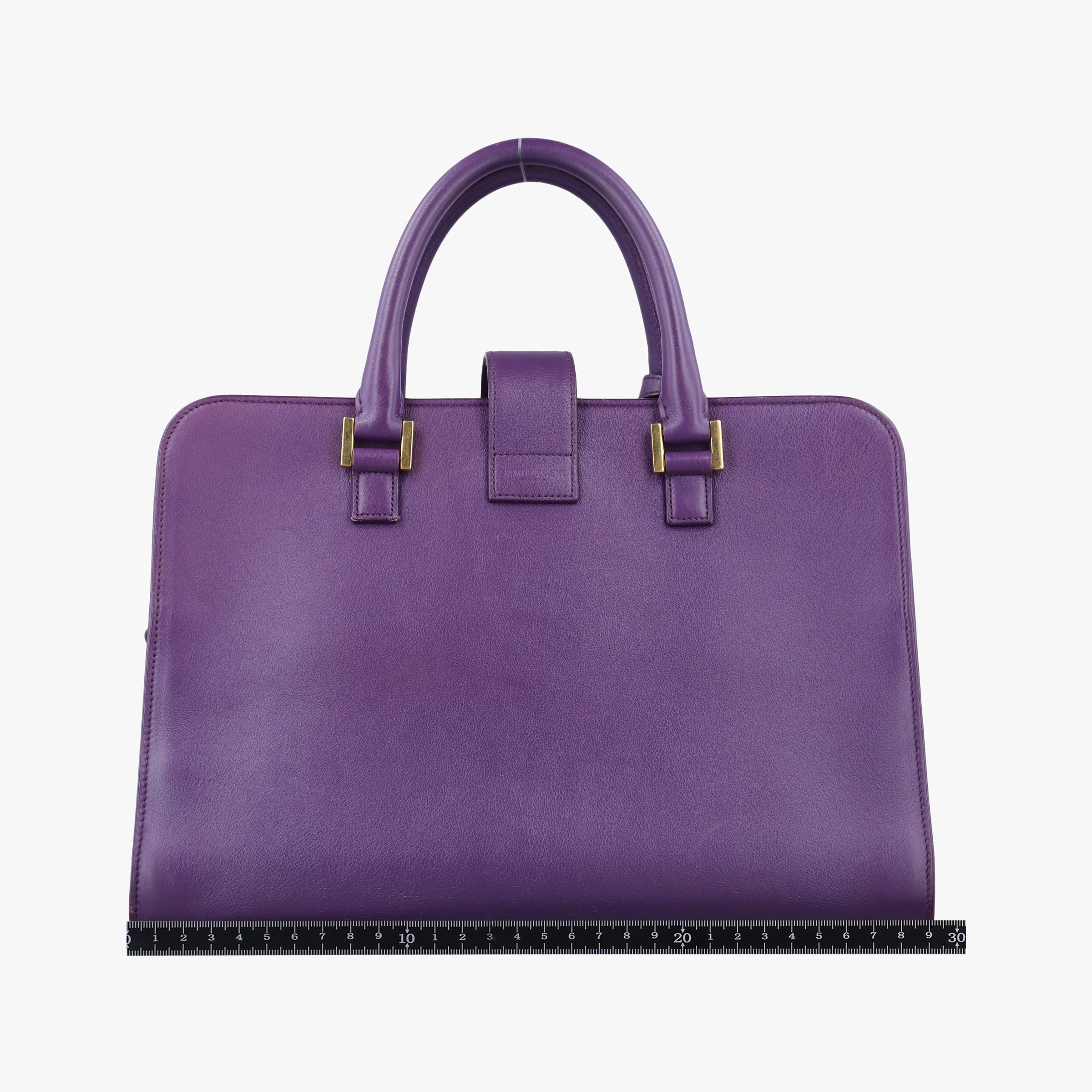 Vintage Yves Saint Laurent baby Cabas Purple Leather 357395 handbag | stylenewstar