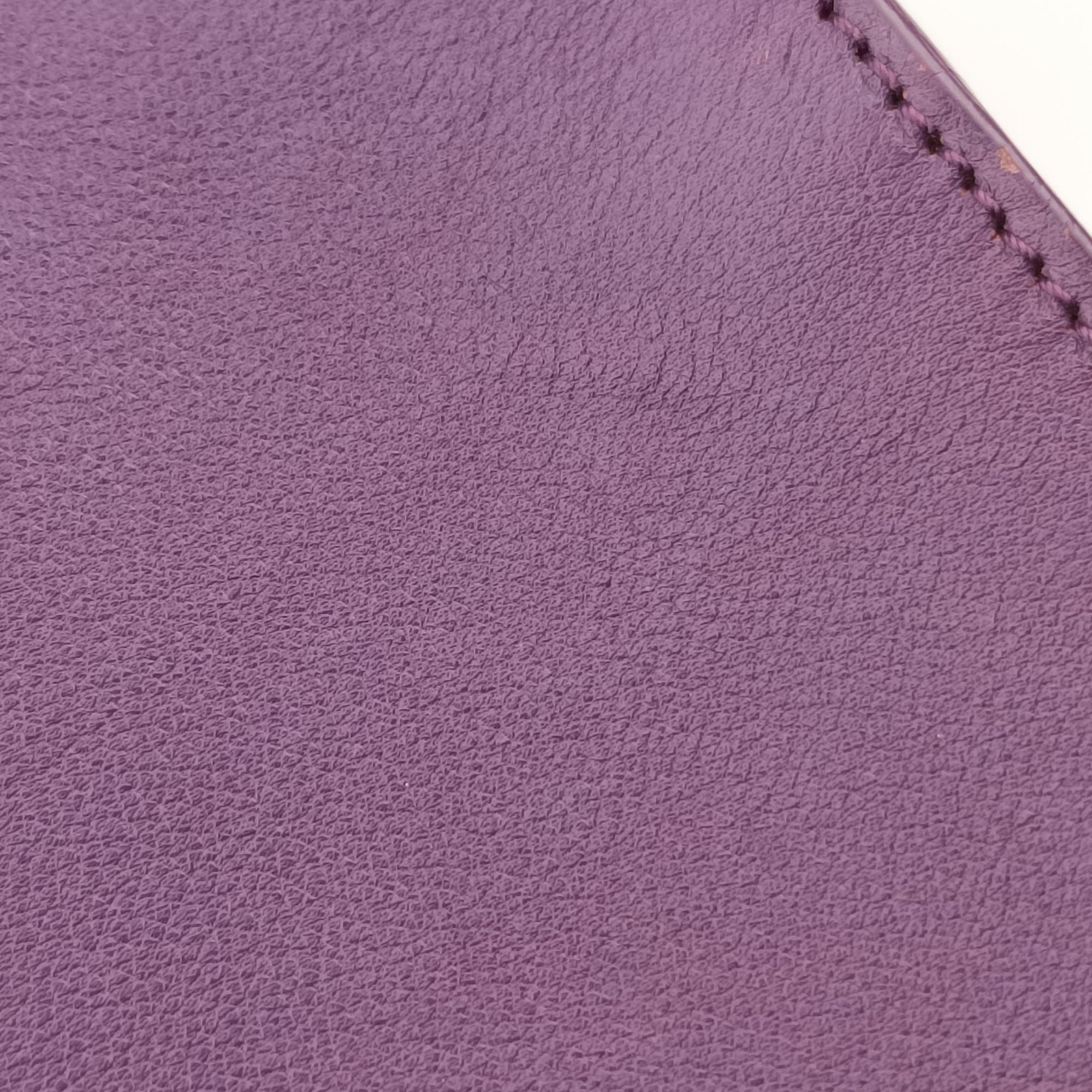 Vintage Yves Saint Laurent baby Cabas Purple Leather 357395 handbag | stylenewstar