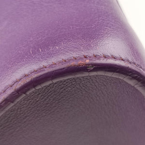Vintage Yves Saint Laurent baby Cabas Purple Leather 357395 handbag | stylenewstar