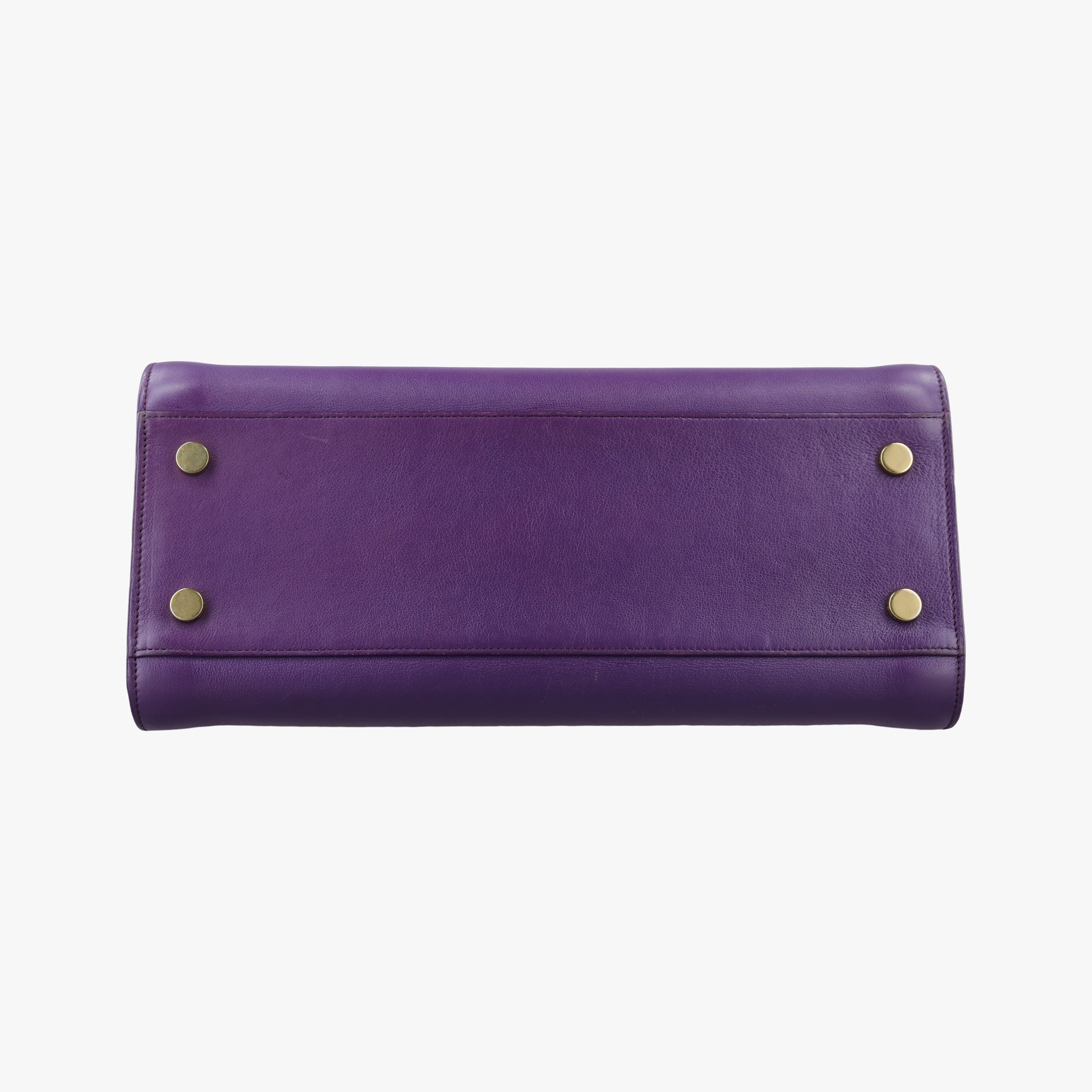Vintage Yves Saint Laurent baby Cabas Purple Leather 357395 handbag | stylenewstar