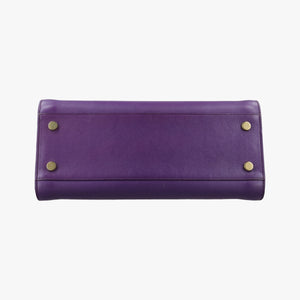 Vintage Yves Saint Laurent baby Cabas Purple Leather 357395 handbag | stylenewstar