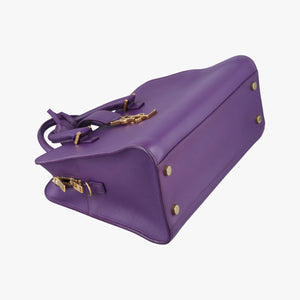 Vintage Yves Saint Laurent baby Cabas Purple Leather 357395 handbag | stylenewstar