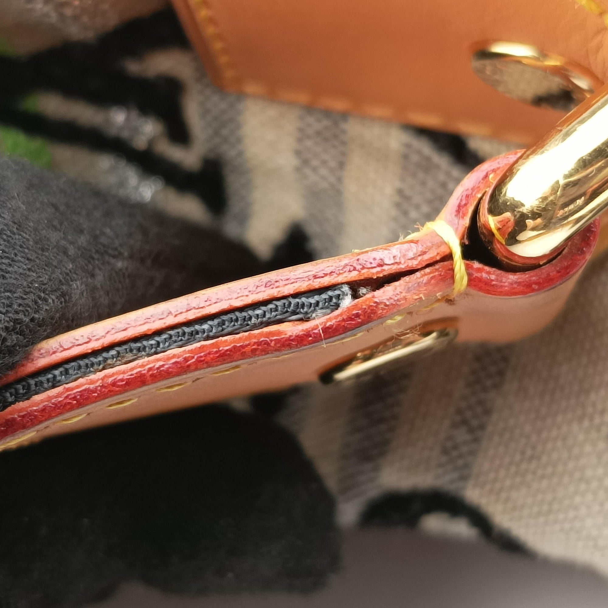Pre-owned Louis Vuitton Monogram Cheche Gypsy PM Neon Green × Beige Monogram Jacquard Canvas × Calfskin M40361 shoulderbag | stylenewstar