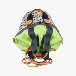 Pre-owned Louis Vuitton Monogram Cheche Gypsy PM Neon Green × Beige Monogram Jacquard Canvas × Calfskin M40361 shoulderbag | stylenewstar