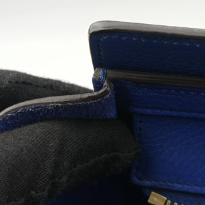 Pre-owned Celine Luggage Nano Shopper Blue Leather  shoulderbag | stylenewstar