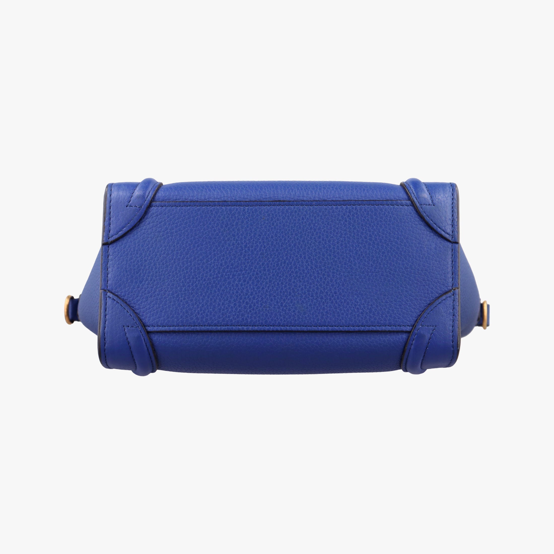 Pre-owned Celine Luggage Nano Shopper Blue Leather  shoulderbag | stylenewstar
