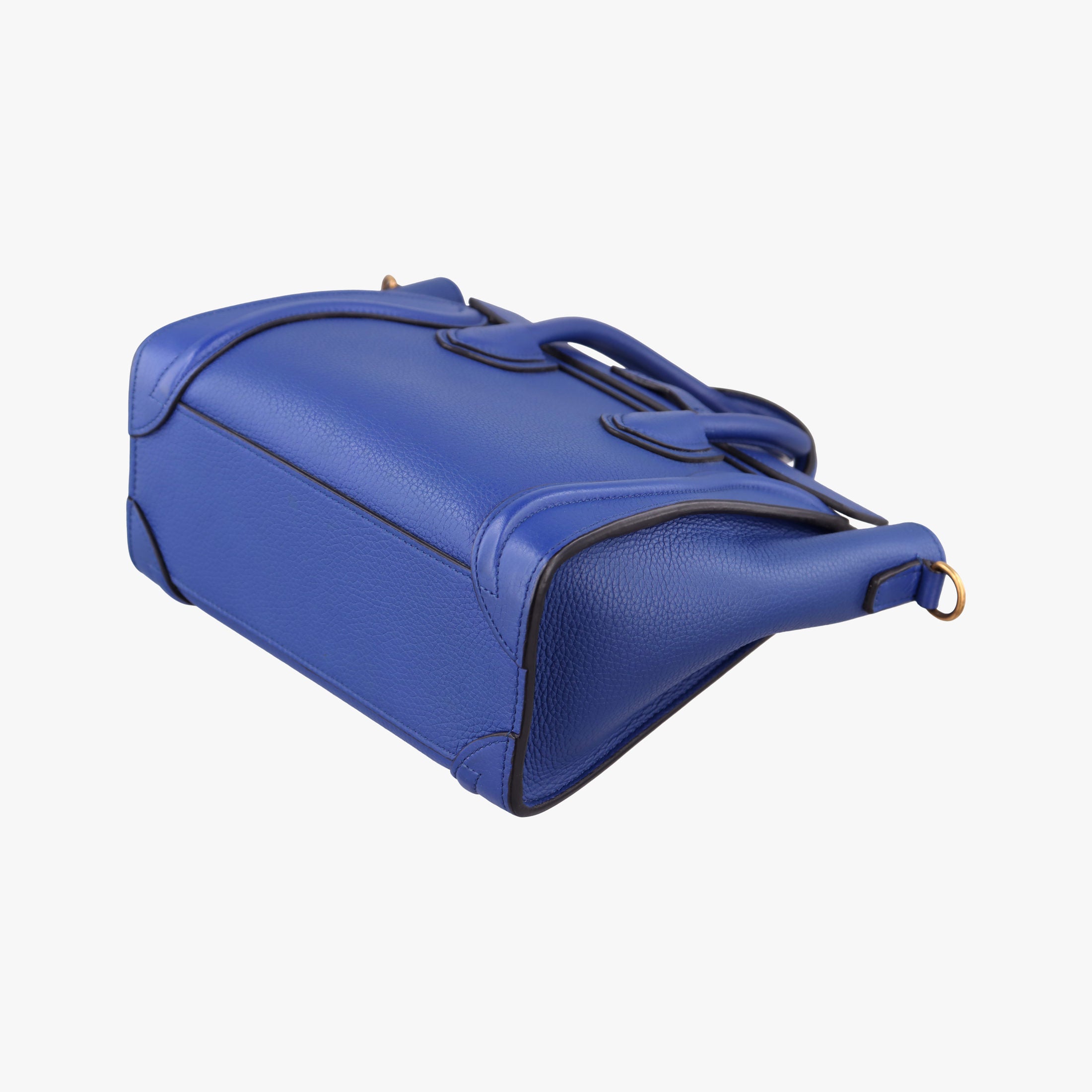 Pre-owned Celine Luggage Nano Shopper Blue Leather  shoulderbag | stylenewstar