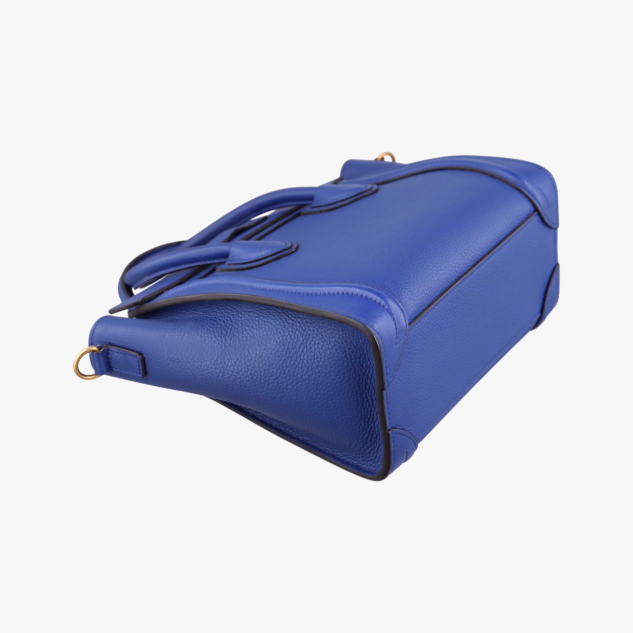Pre-owned Celine Luggage Nano Shopper Blue Leather  shoulderbag | stylenewstar