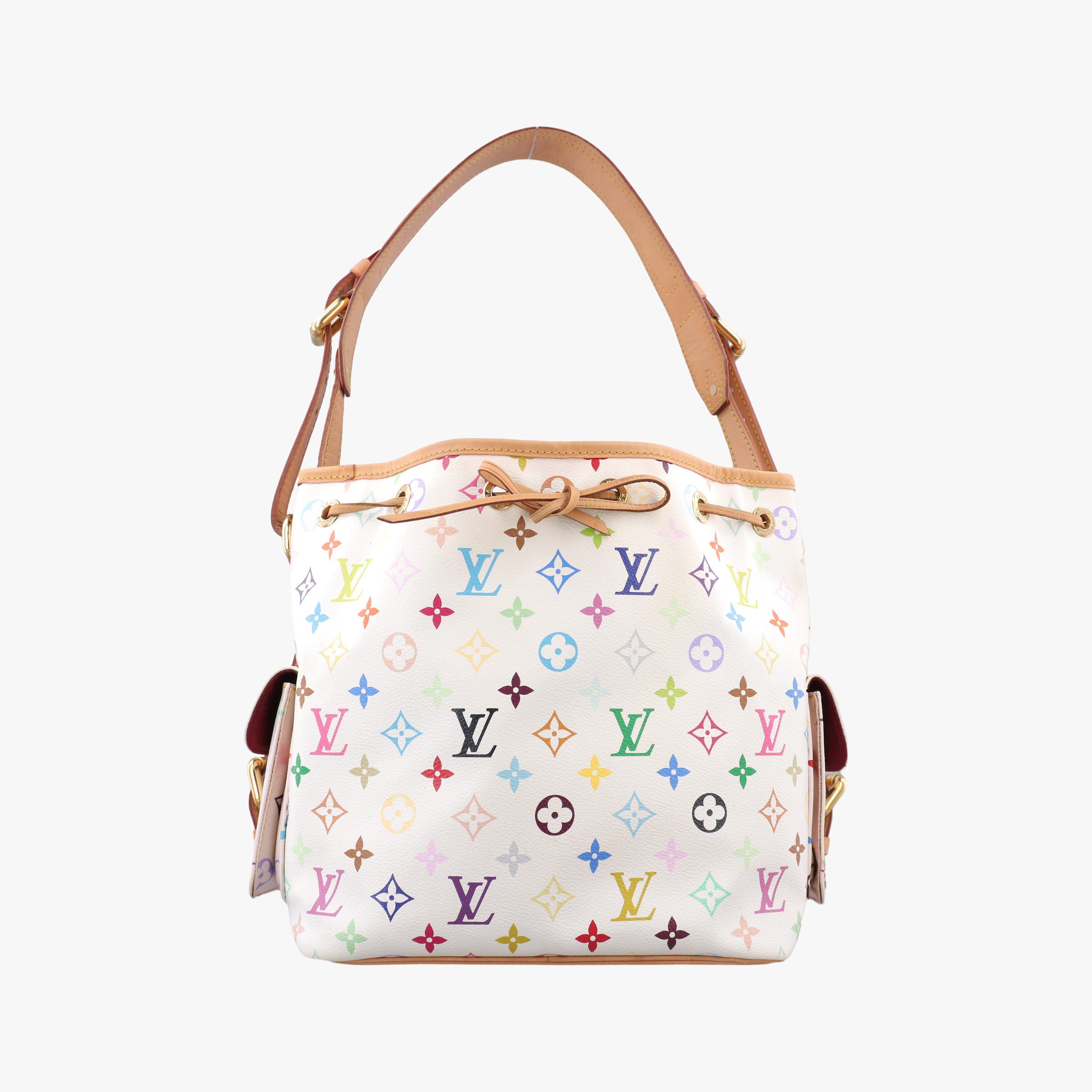 Vintage Louis Vuitton Petit NOe white Monogram Multicolor M42229 shoulderbag | stylenewstar