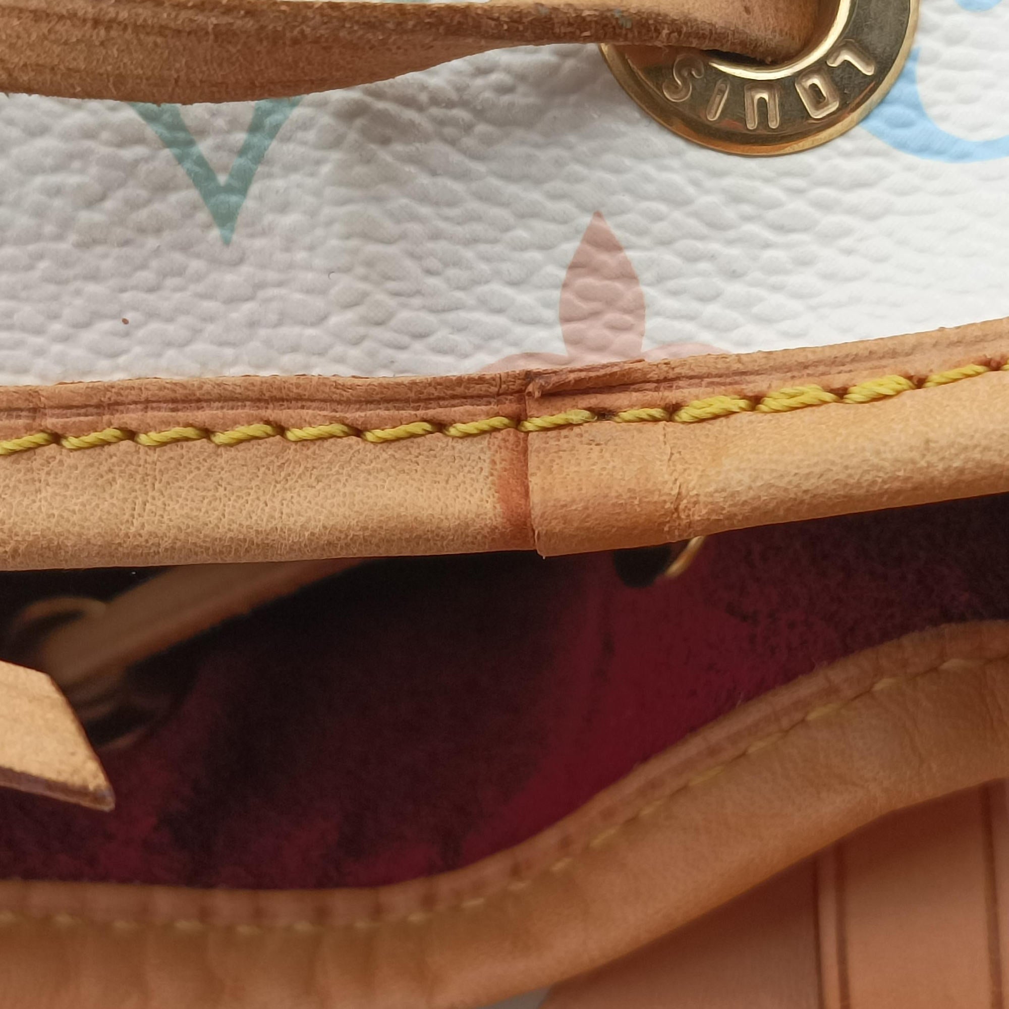 Vintage Louis Vuitton Petit NOe white Monogram Multicolor M42229 shoulderbag | stylenewstar