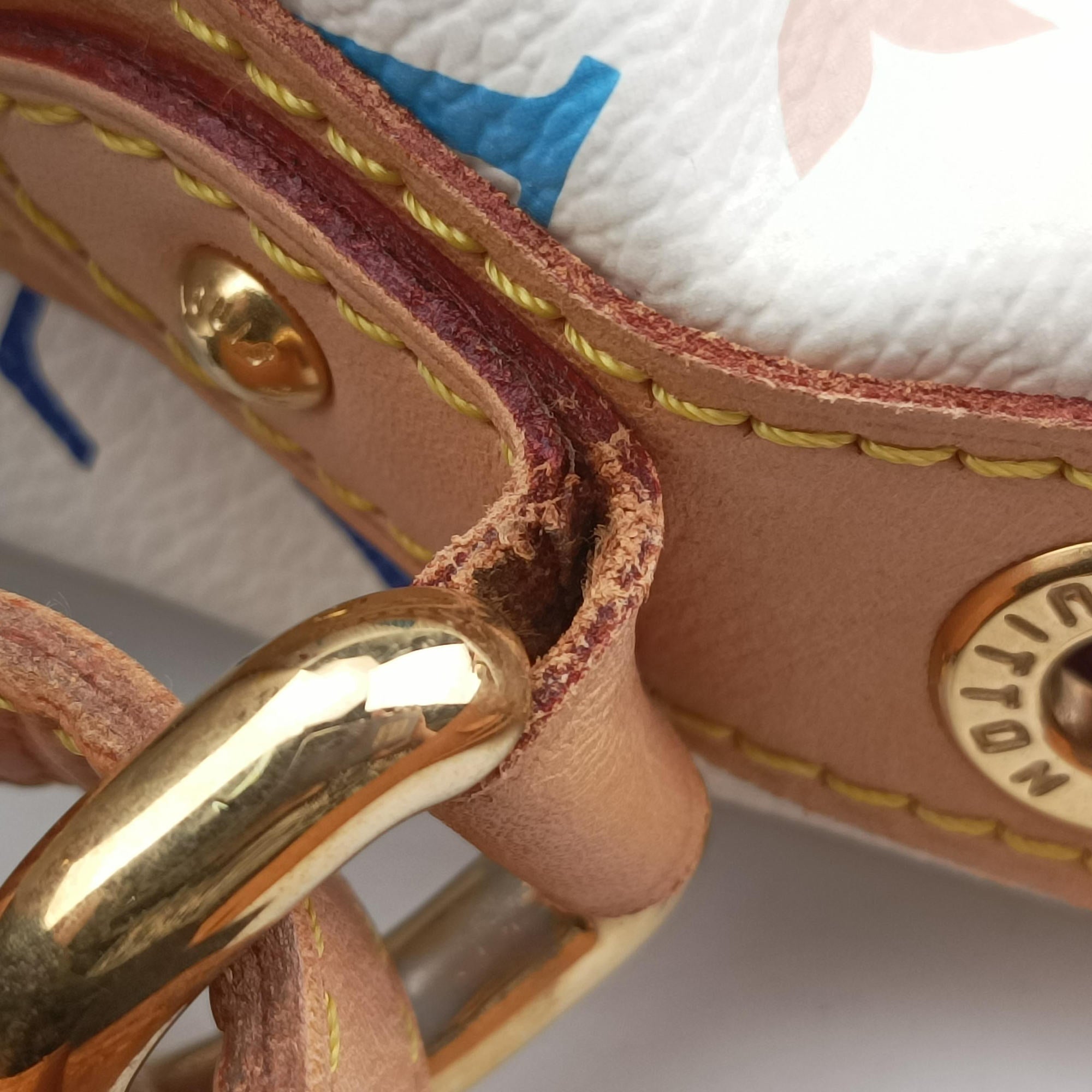 Vintage Louis Vuitton Petit NOe white Monogram Multicolor M42229 shoulderbag | stylenewstar