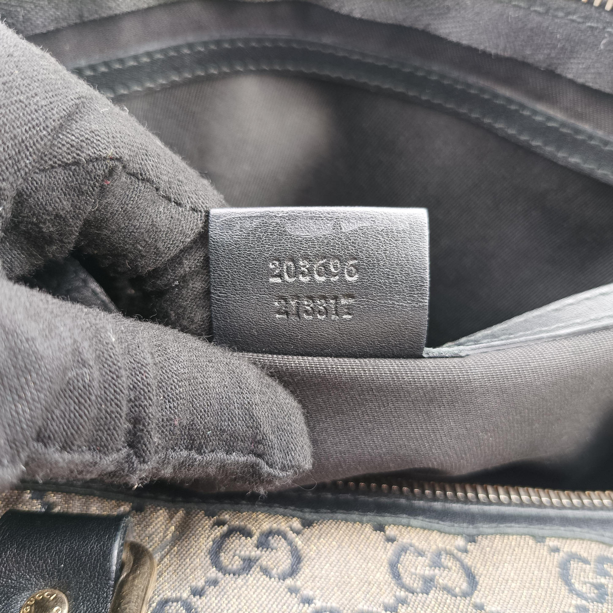 Pre-owned Gucci GG plus Spring Joy GG Supreme Grey PVC coated canvas×Leather 203696 shoulderbag | stylenewstar
