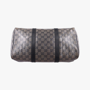 Pre-owned Gucci GG plus Spring Joy GG Supreme Grey PVC coated canvas×Leather 203696 shoulderbag | stylenewstar