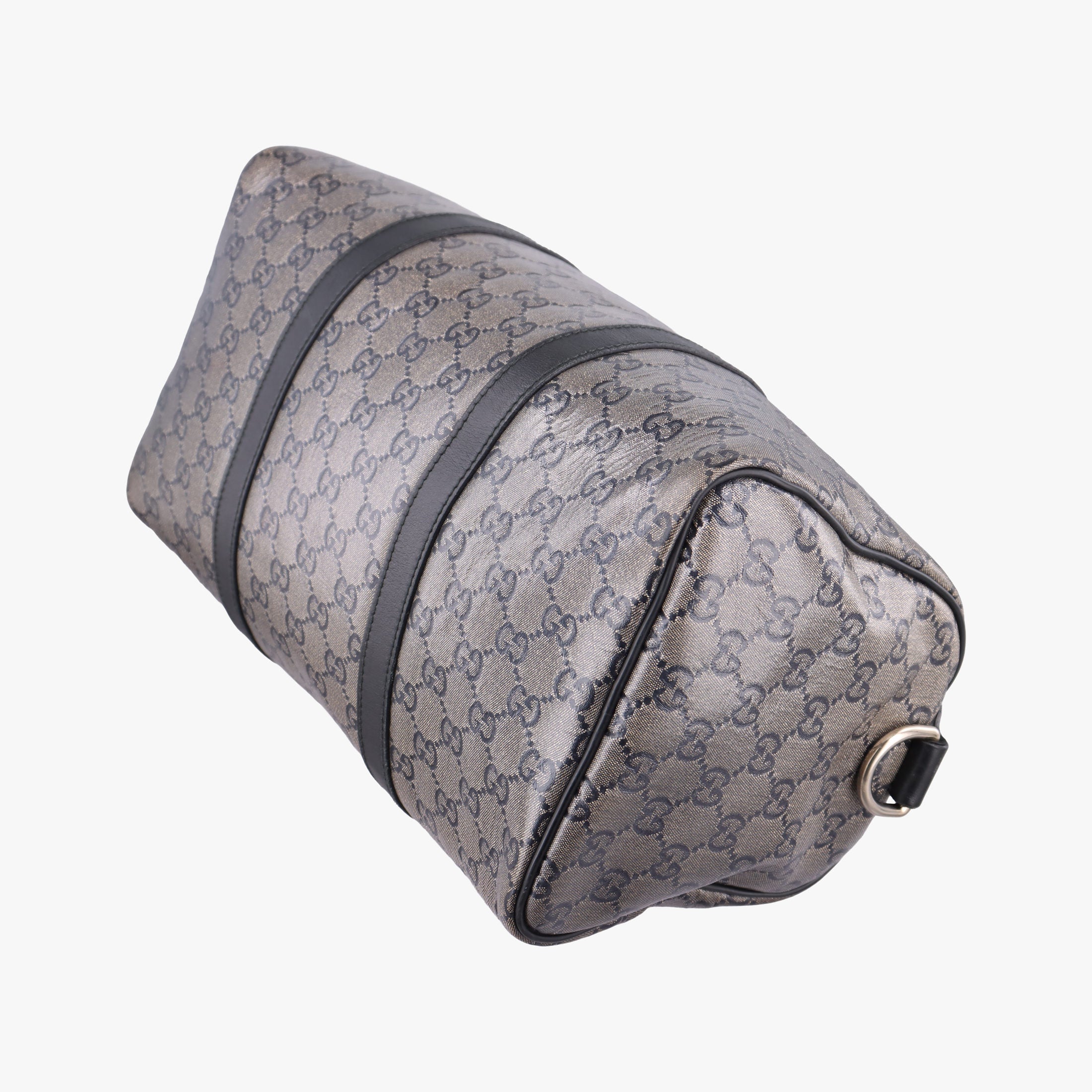 Pre-owned Gucci GG plus Spring Joy GG Supreme Grey PVC coated canvas×Leather 203696 shoulderbag | stylenewstar