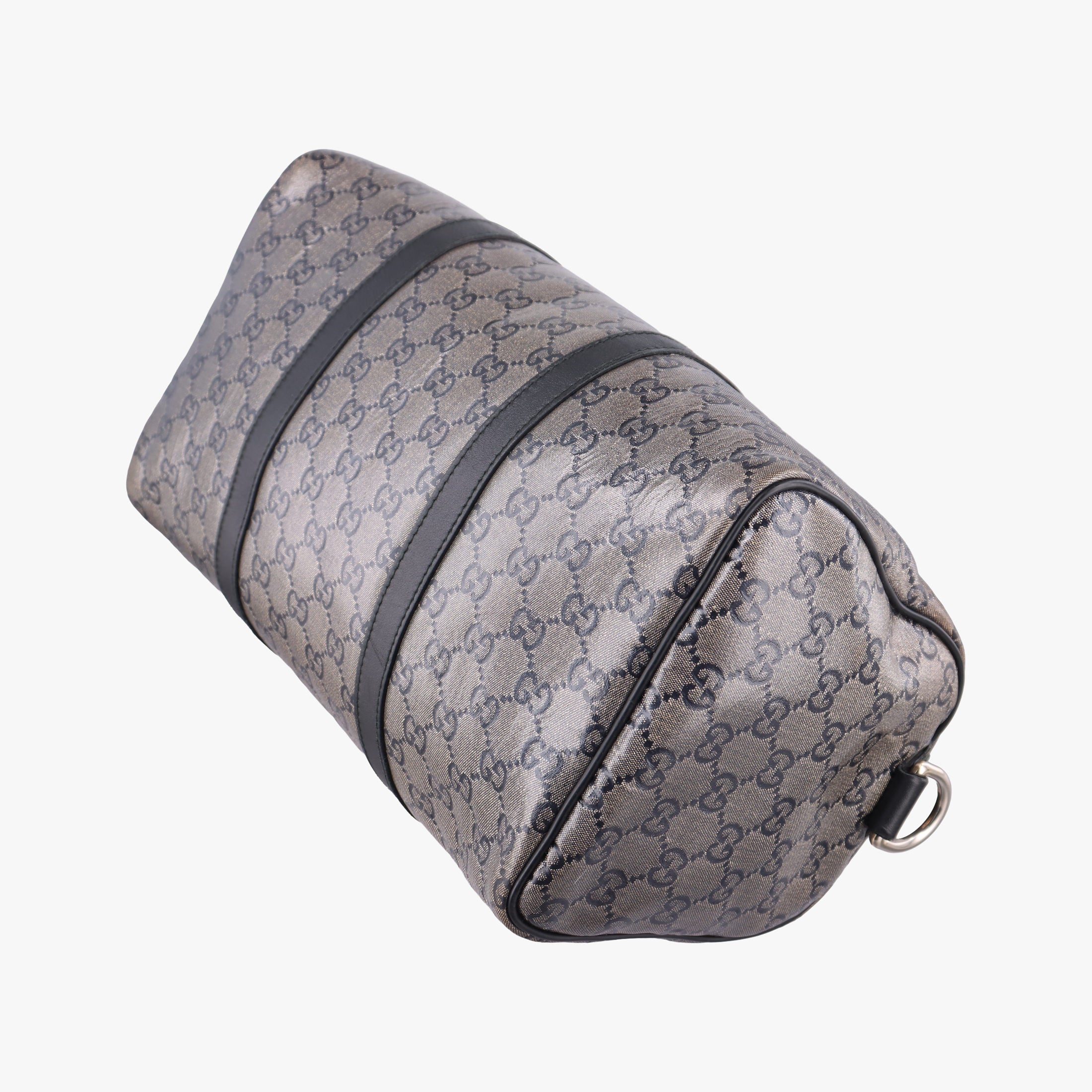 Pre-owned Gucci GG plus Spring Joy GG Supreme Grey PVC coated canvas×Leather 203696 shoulderbag | stylenewstar