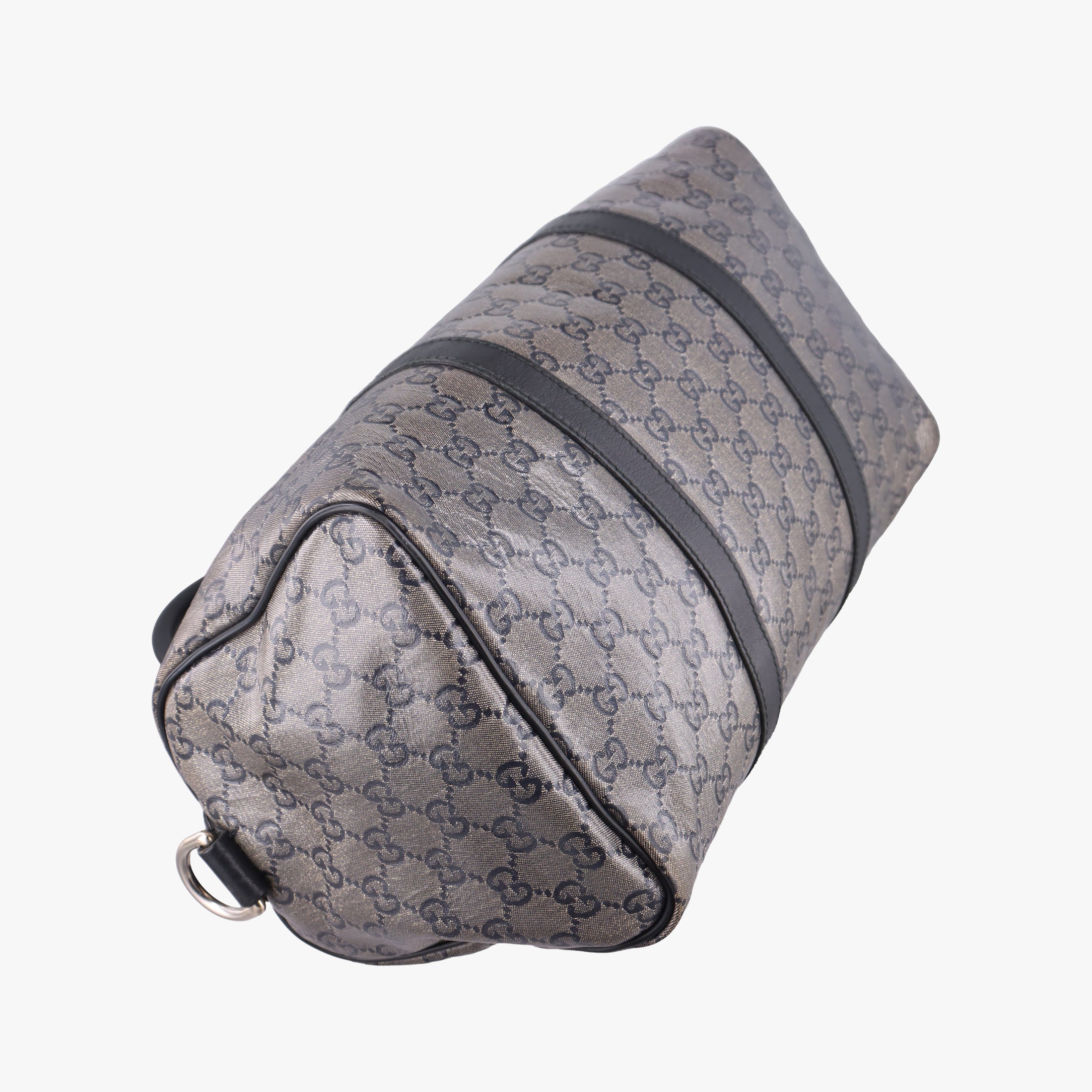 Pre-owned Gucci GG plus Spring Joy GG Supreme Grey PVC coated canvas×Leather 203696 shoulderbag | stylenewstar