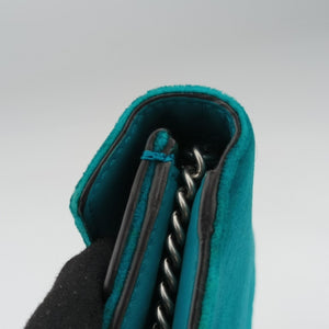 Pre-owned Gucci Dionysus Green velour 476432 shoulderbag | stylenewstar