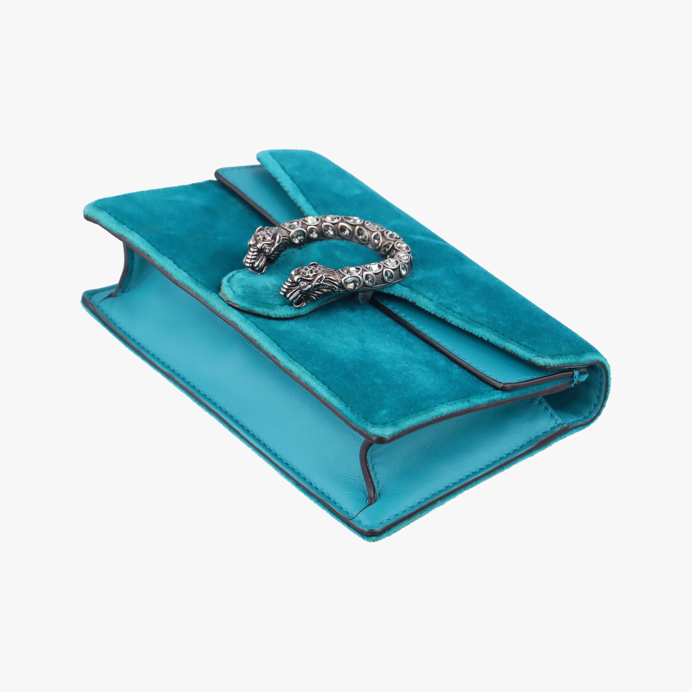 Pre-owned Gucci Dionysus Green velour 476432 shoulderbag | stylenewstar