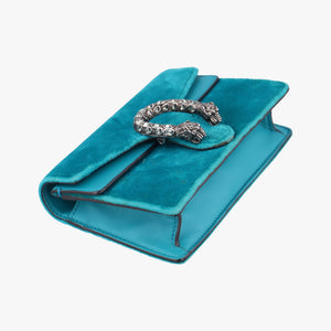 Pre-owned Gucci Dionysus Green velour 476432 shoulderbag | stylenewstar