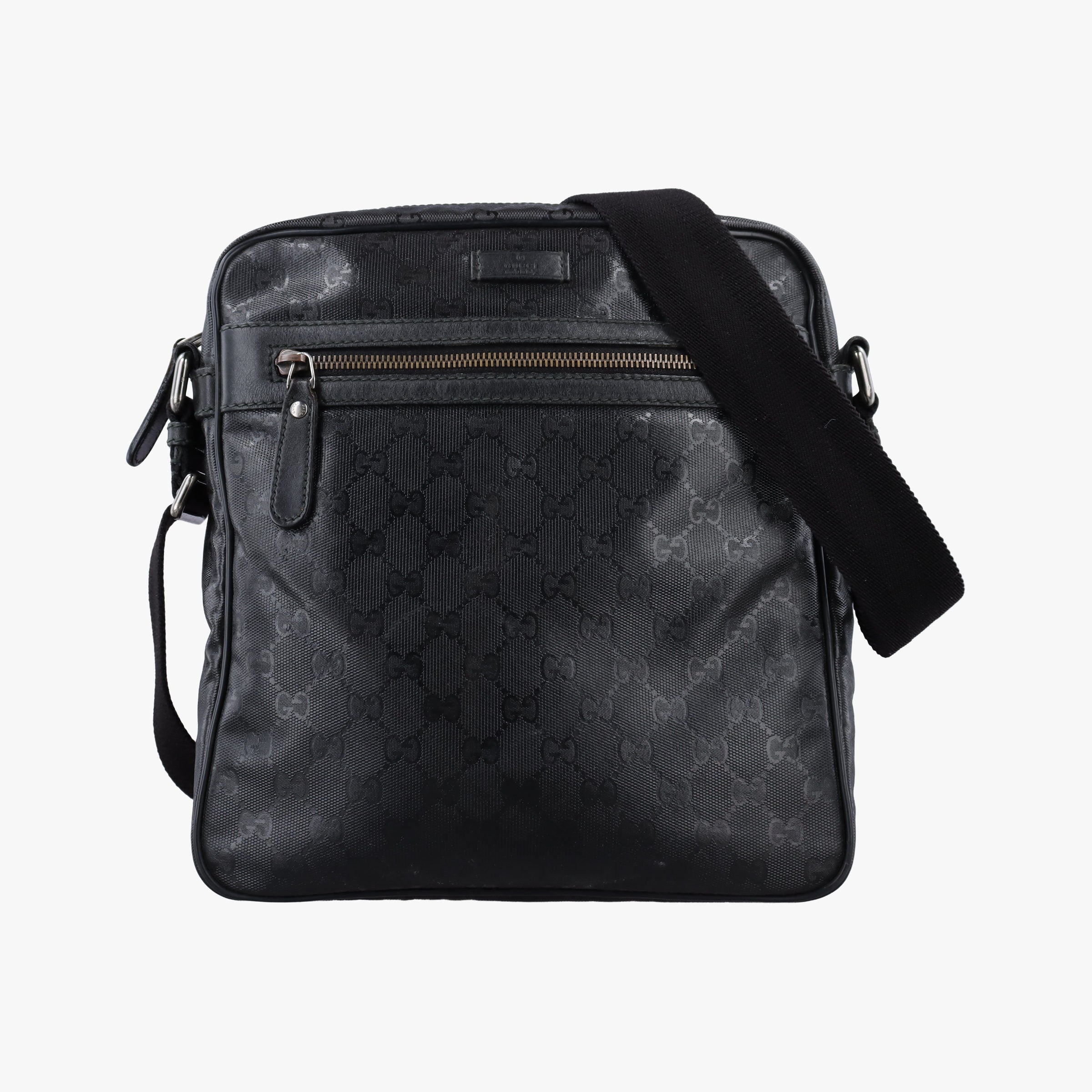 Pre-owned Gucci GG Imprime Messenger Black PVC coated canvas 201448 shoulderbag | stylenewstar