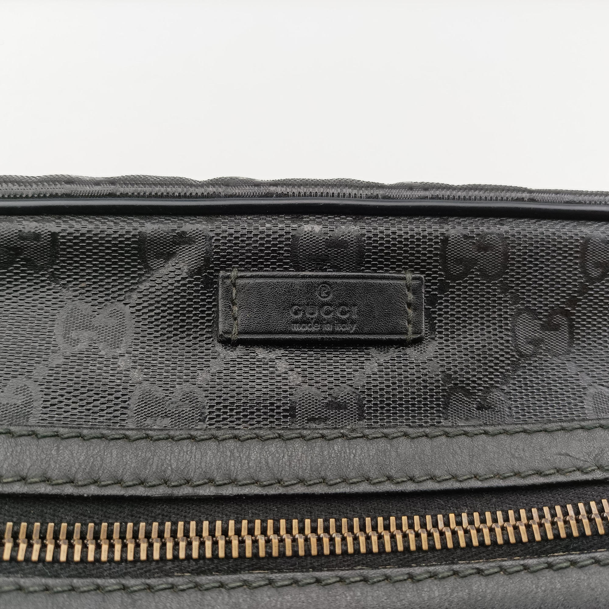 Pre-owned Gucci GG Imprime Messenger Black PVC coated canvas 201448 shoulderbag | stylenewstar