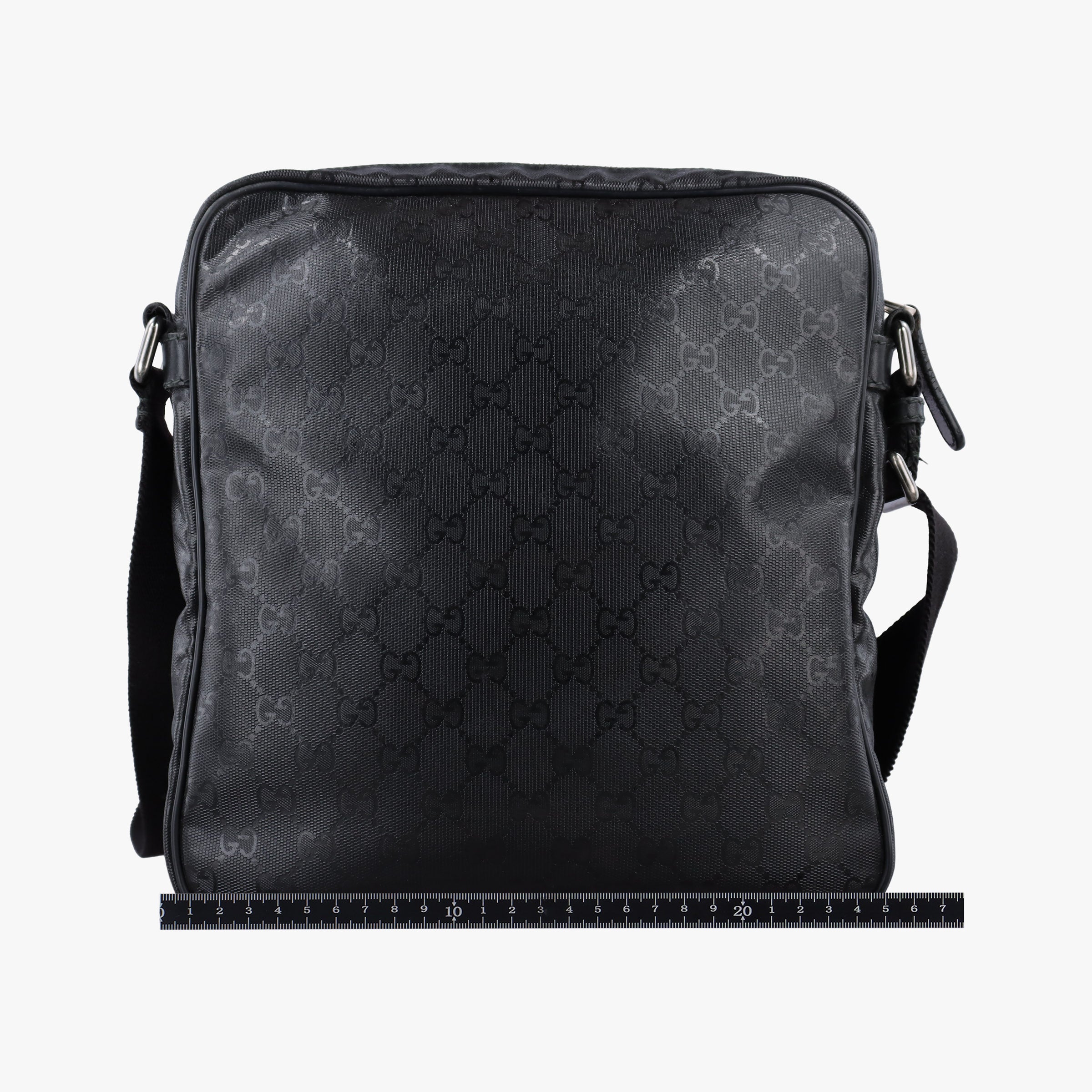 Pre-owned Gucci GG Imprime Messenger Black PVC coated canvas 201448 shoulderbag | stylenewstar