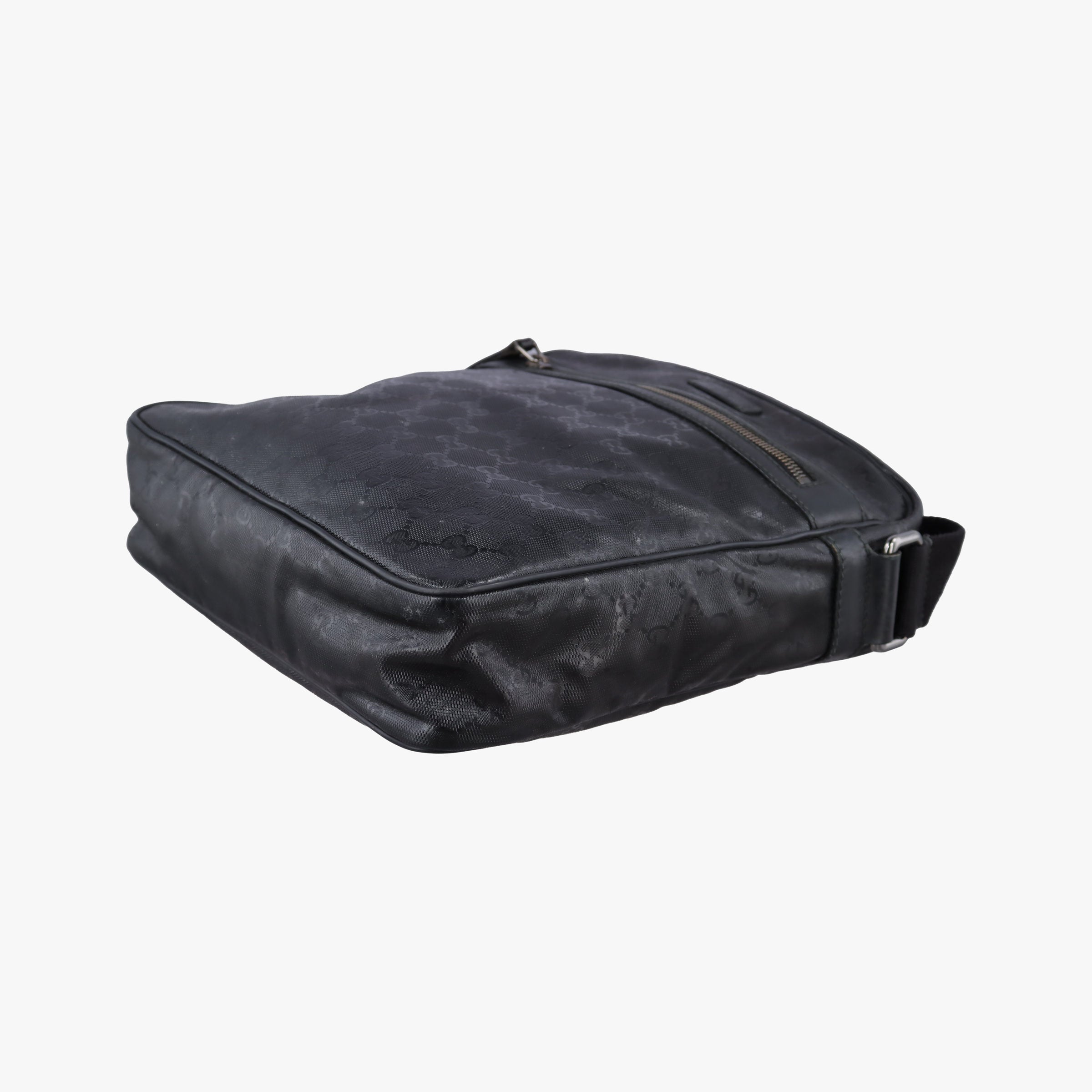 Pre-owned Gucci GG Imprime Messenger Black PVC coated canvas 201448 shoulderbag | stylenewstar