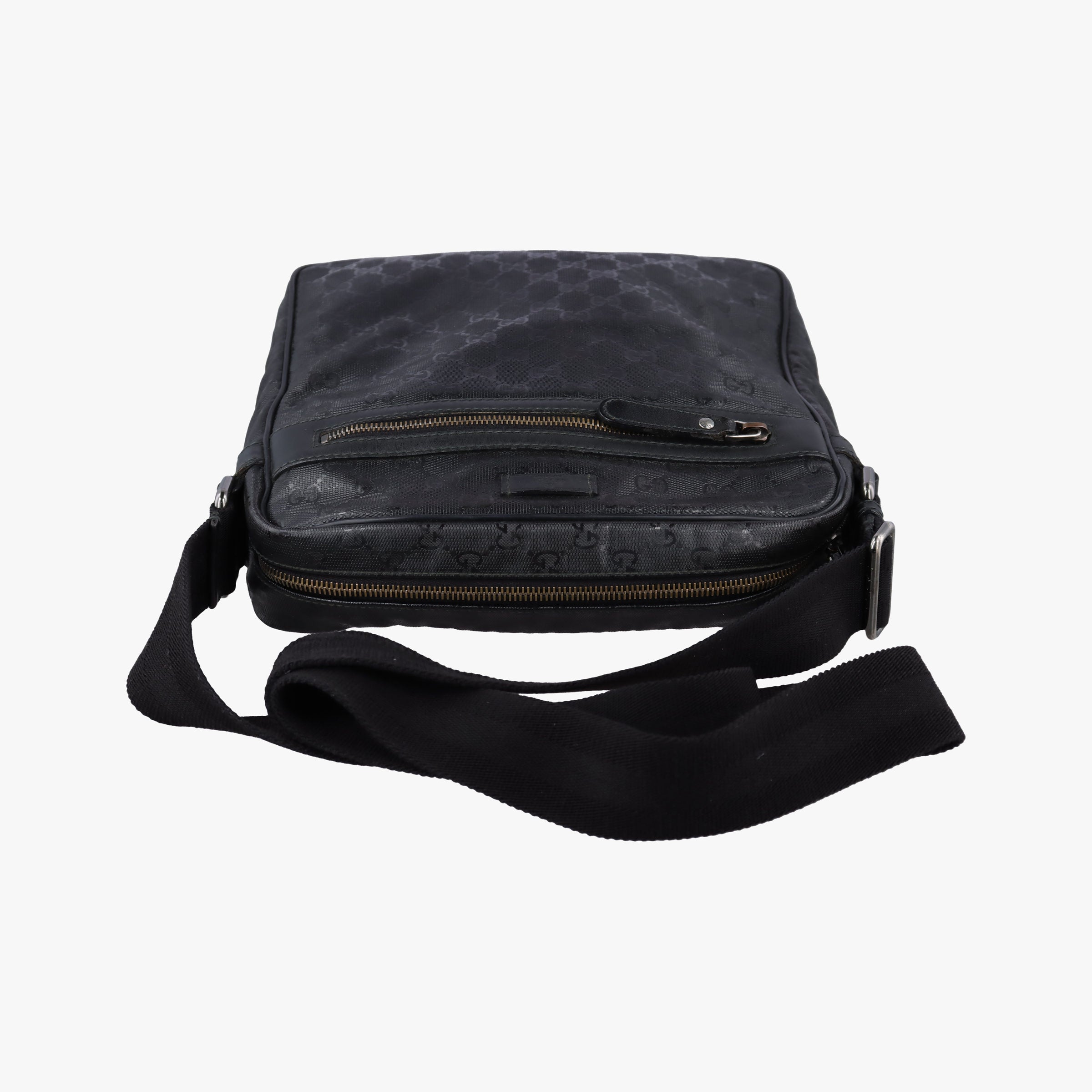Pre-owned Gucci GG Imprime Messenger Black PVC coated canvas 201448 shoulderbag | stylenewstar