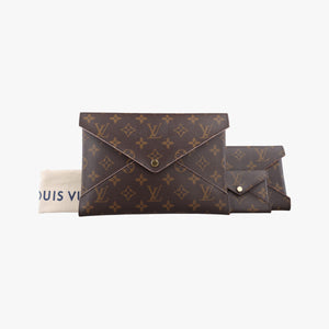 Pre-owned Louis Vuitton Pochette Kirigami Brown Monogram Canvas M62034 clutchbag | stylenewstar