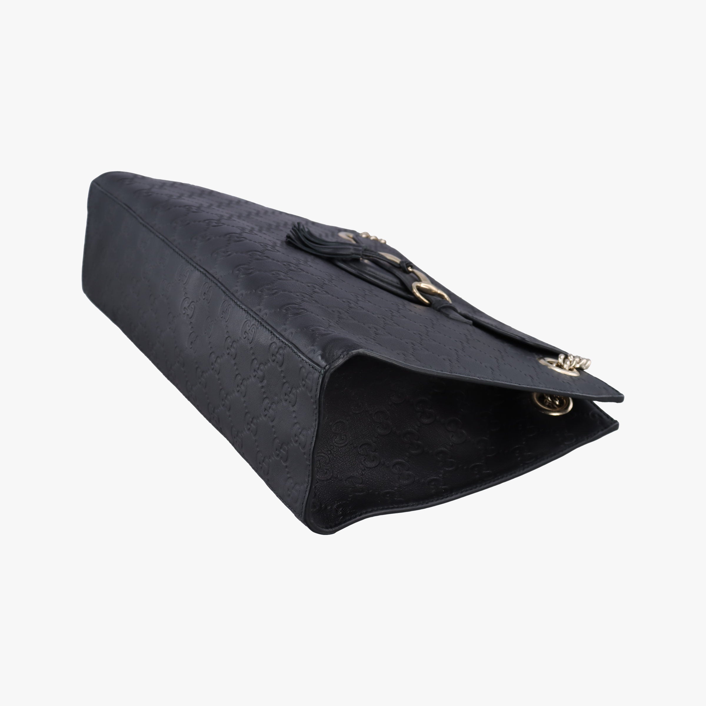 Pre-owned Gucci Emily Black Leather 295403 shoulderbag | stylenewstar