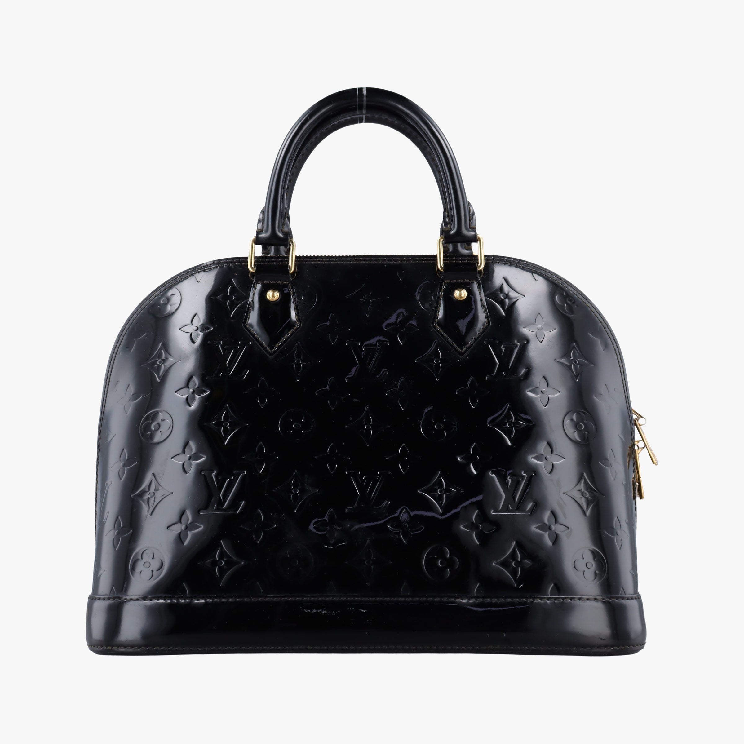 Secondhand Louis Vuitton Alma PM Black Vernis M91611 handbag | stylenewstar