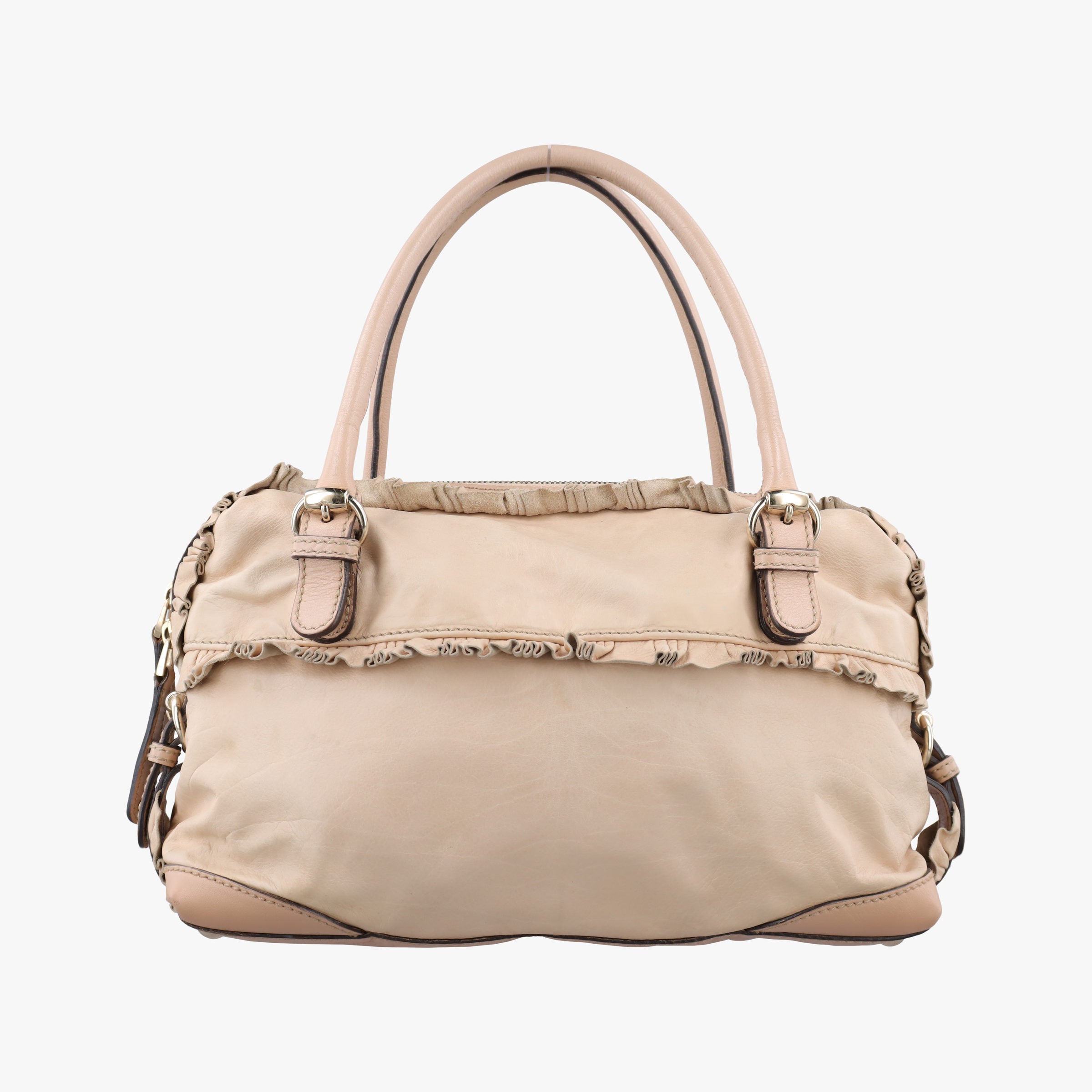 Pre-owned Gucci Sabrina Boston Beige Leather 189848 handbag | stylenewstar