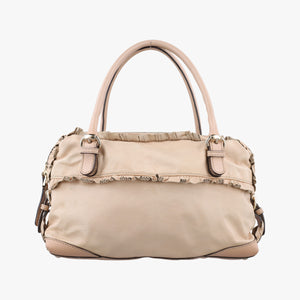 Pre-owned Gucci Sabrina Boston Beige Leather 189848 handbag | stylenewstar