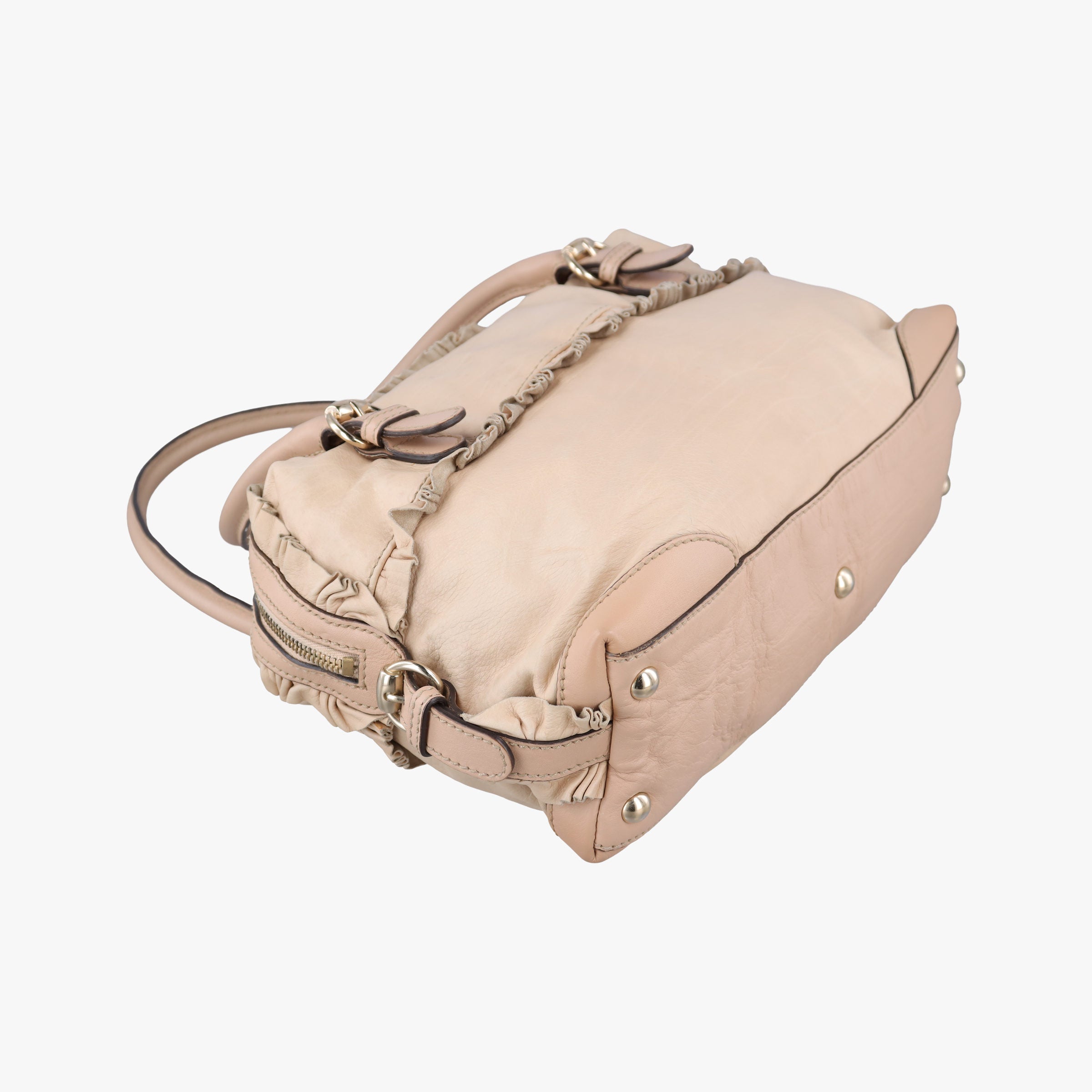 Pre-owned Gucci Sabrina Boston Beige Leather 189848 handbag | stylenewstar