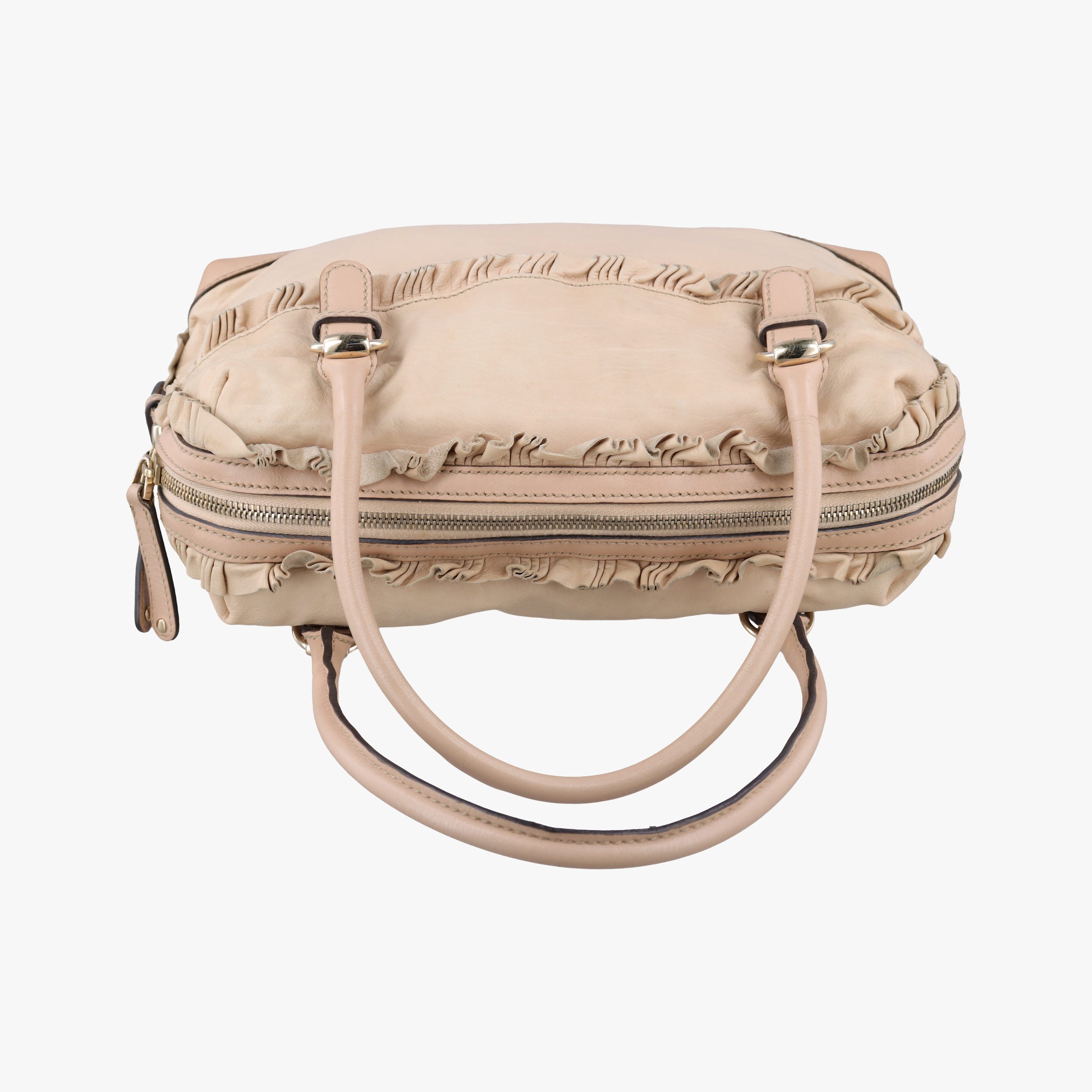 Pre-owned Gucci Sabrina Boston Beige Leather 189848 handbag | stylenewstar