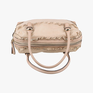 Pre-owned Gucci Sabrina Boston Beige Leather 189848 handbag | stylenewstar