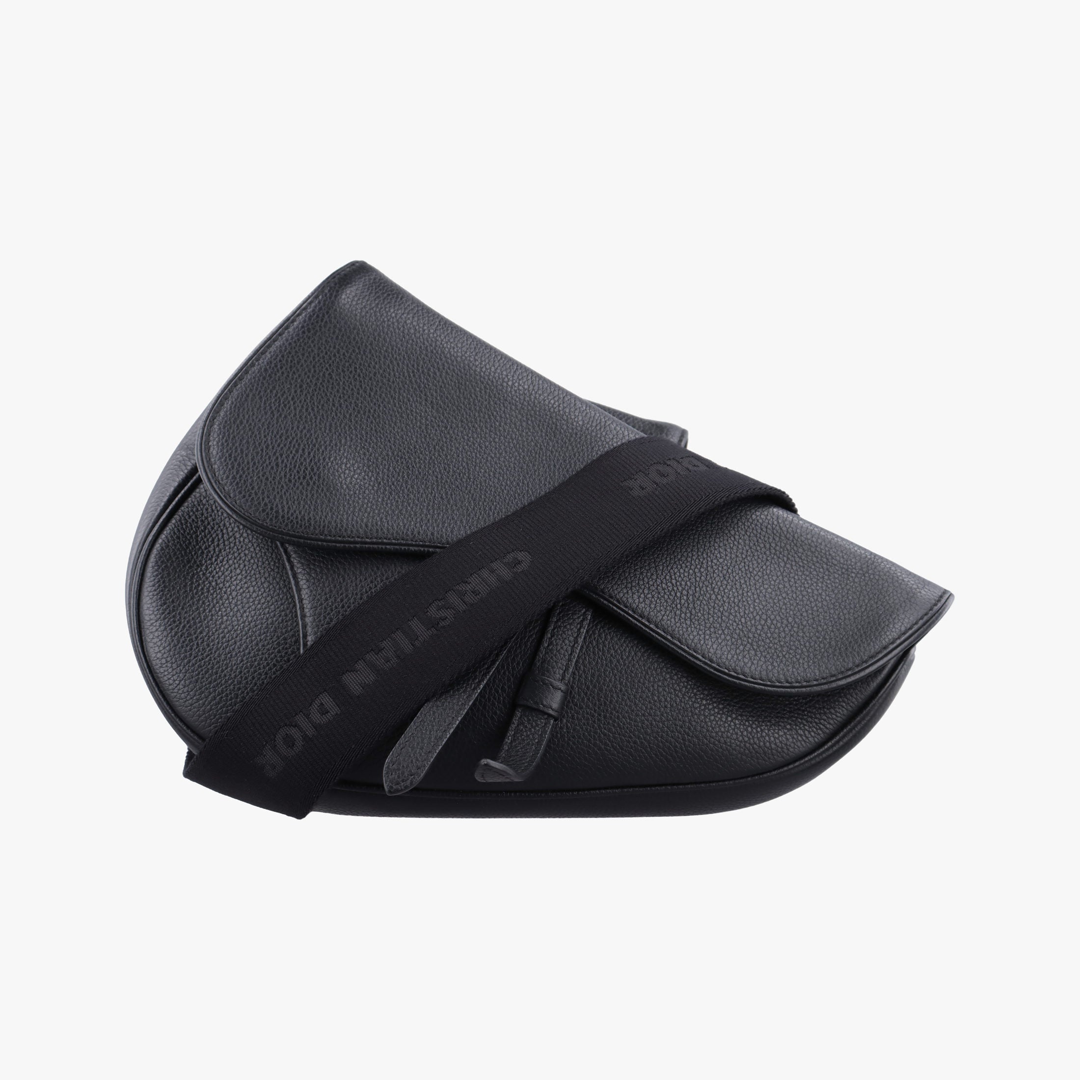Pre-owned Christian Dior Saddle Black Leather  crossbodybag | stylenewstar