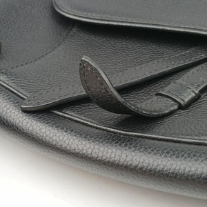 Pre-owned Christian Dior Saddle Black Leather  crossbodybag | stylenewstar