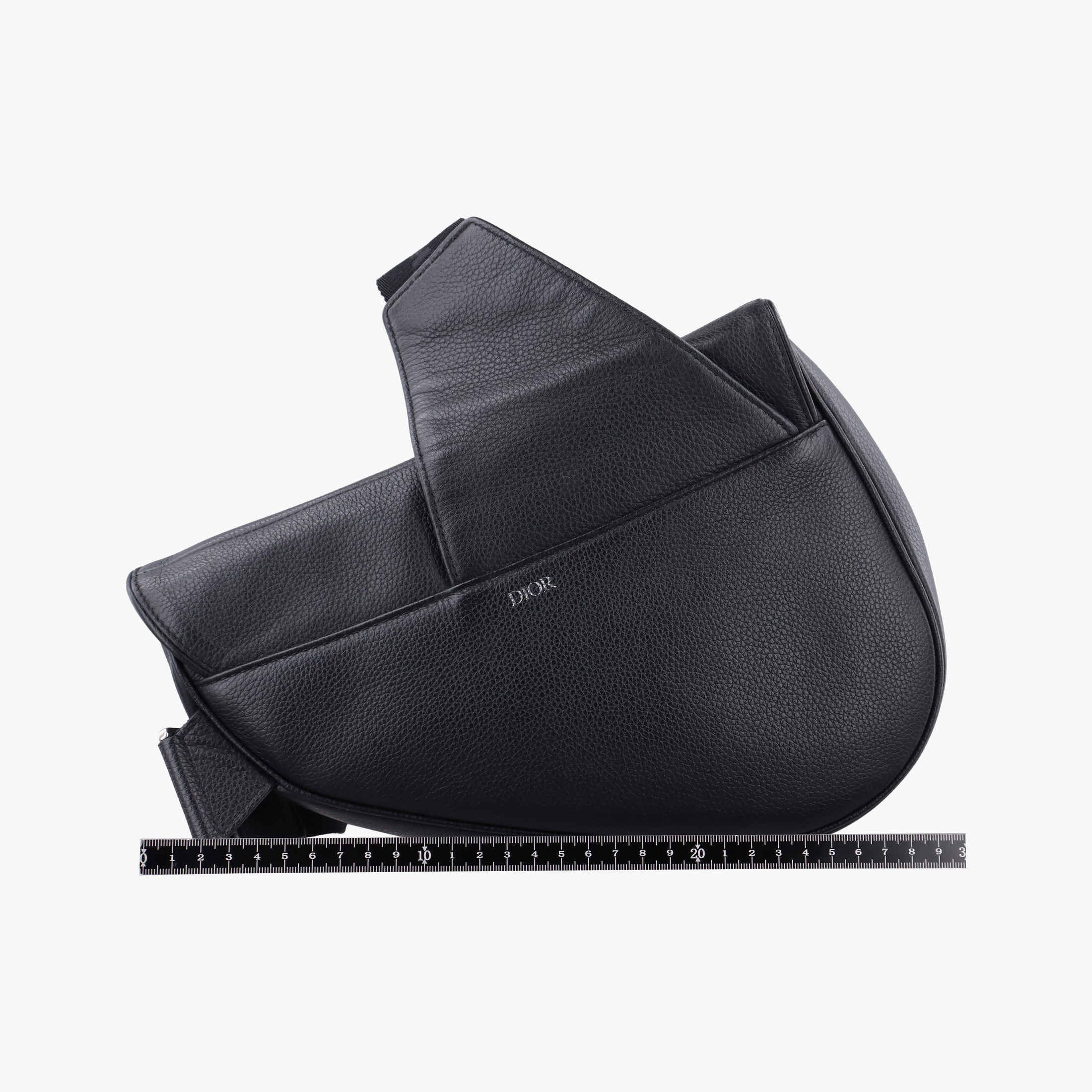Pre-owned Christian Dior Saddle Black Leather  crossbodybag | stylenewstar