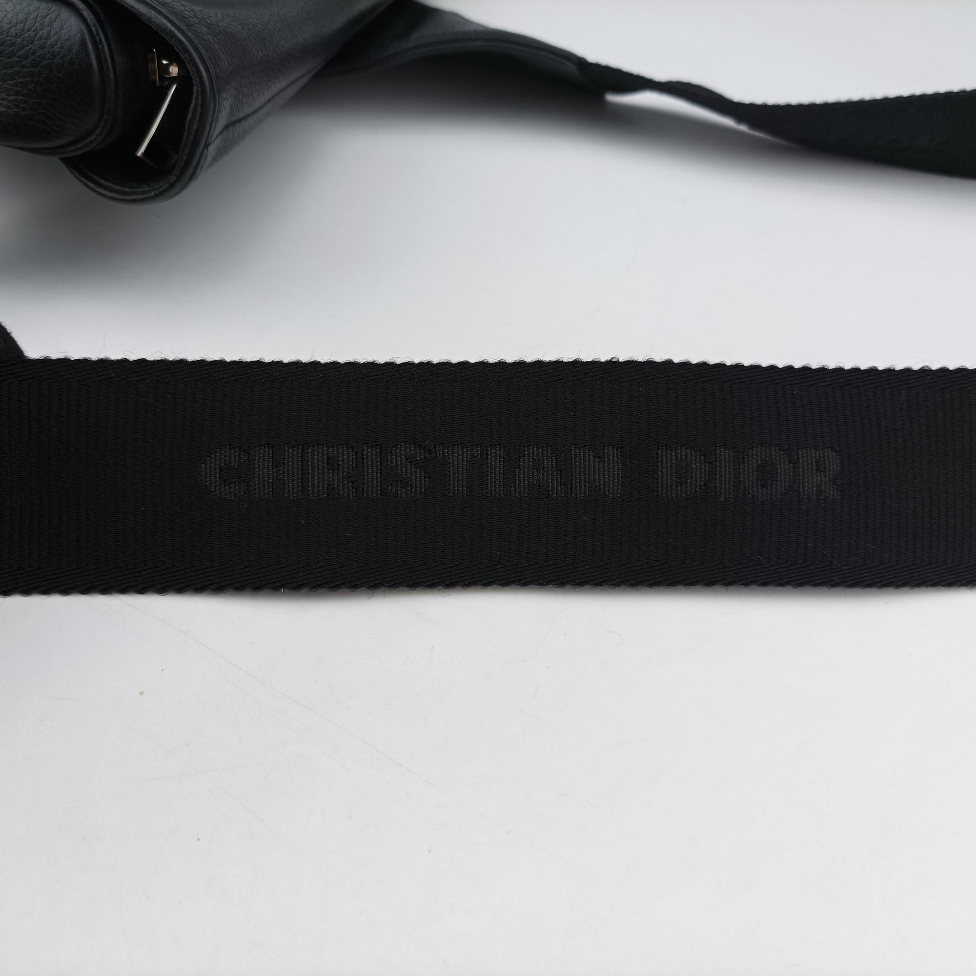 Pre-owned Christian Dior Saddle Black Leather  crossbodybag | stylenewstar