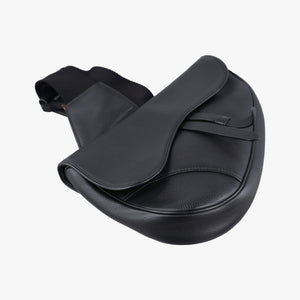 Pre-owned Christian Dior Saddle Black Leather  crossbodybag | stylenewstar