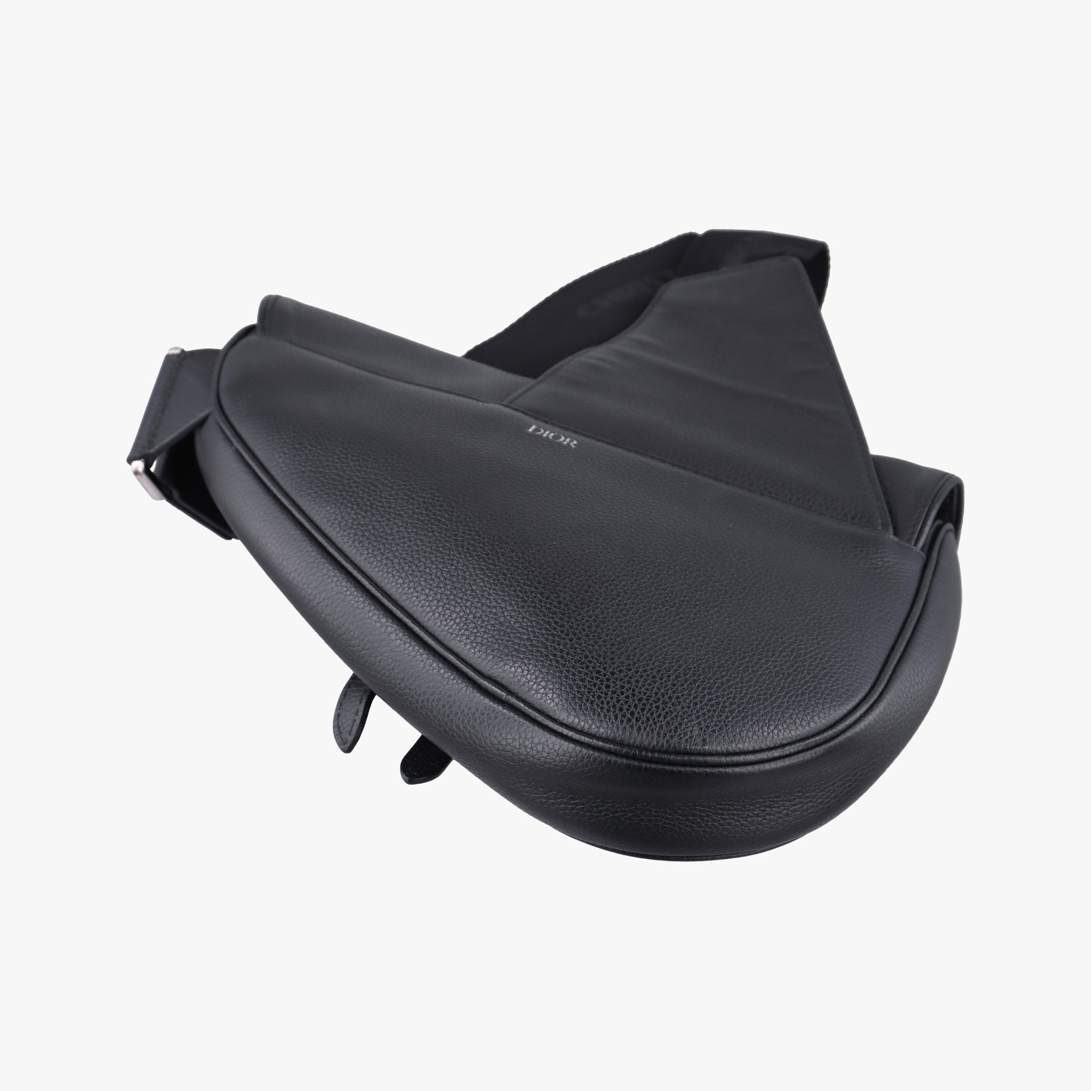 Pre-owned Christian Dior Saddle Black Leather  crossbodybag | stylenewstar
