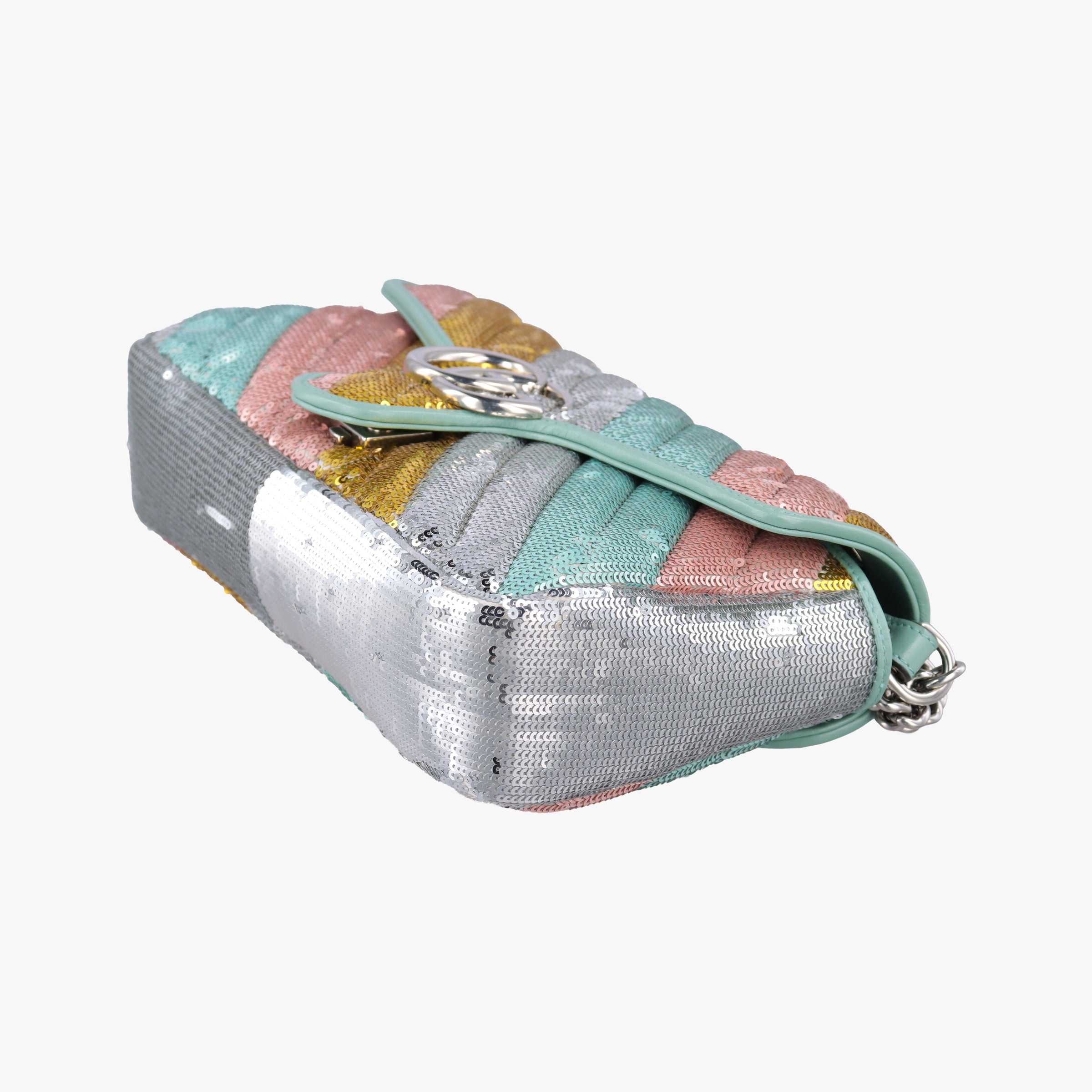 Pre-owned Gucci GG Marmont Multicolour Sequins 443497 shoulderbag | stylenewstar