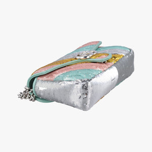 Pre-owned Gucci GG Marmont Multicolour Sequins 443497 shoulderbag | stylenewstar