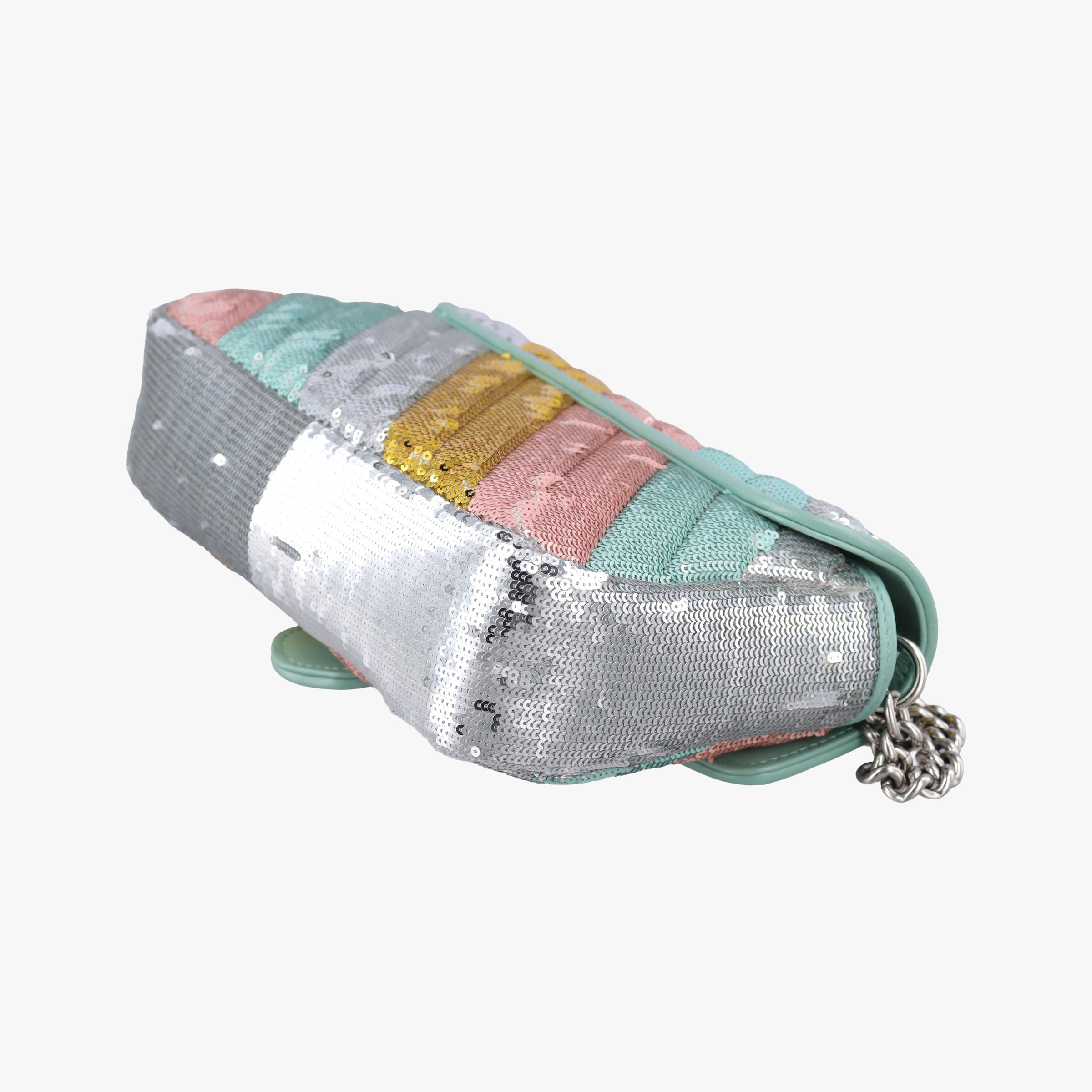 Pre-owned Gucci GG Marmont Multicolour Sequins 443497 shoulderbag | stylenewstar