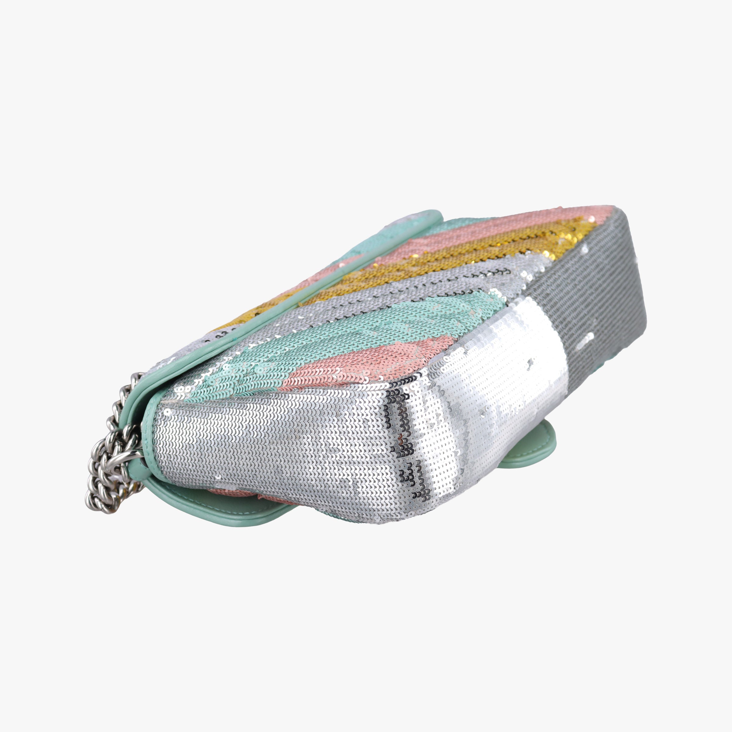 Pre-owned Gucci GG Marmont Multicolour Sequins 443497 shoulderbag | stylenewstar