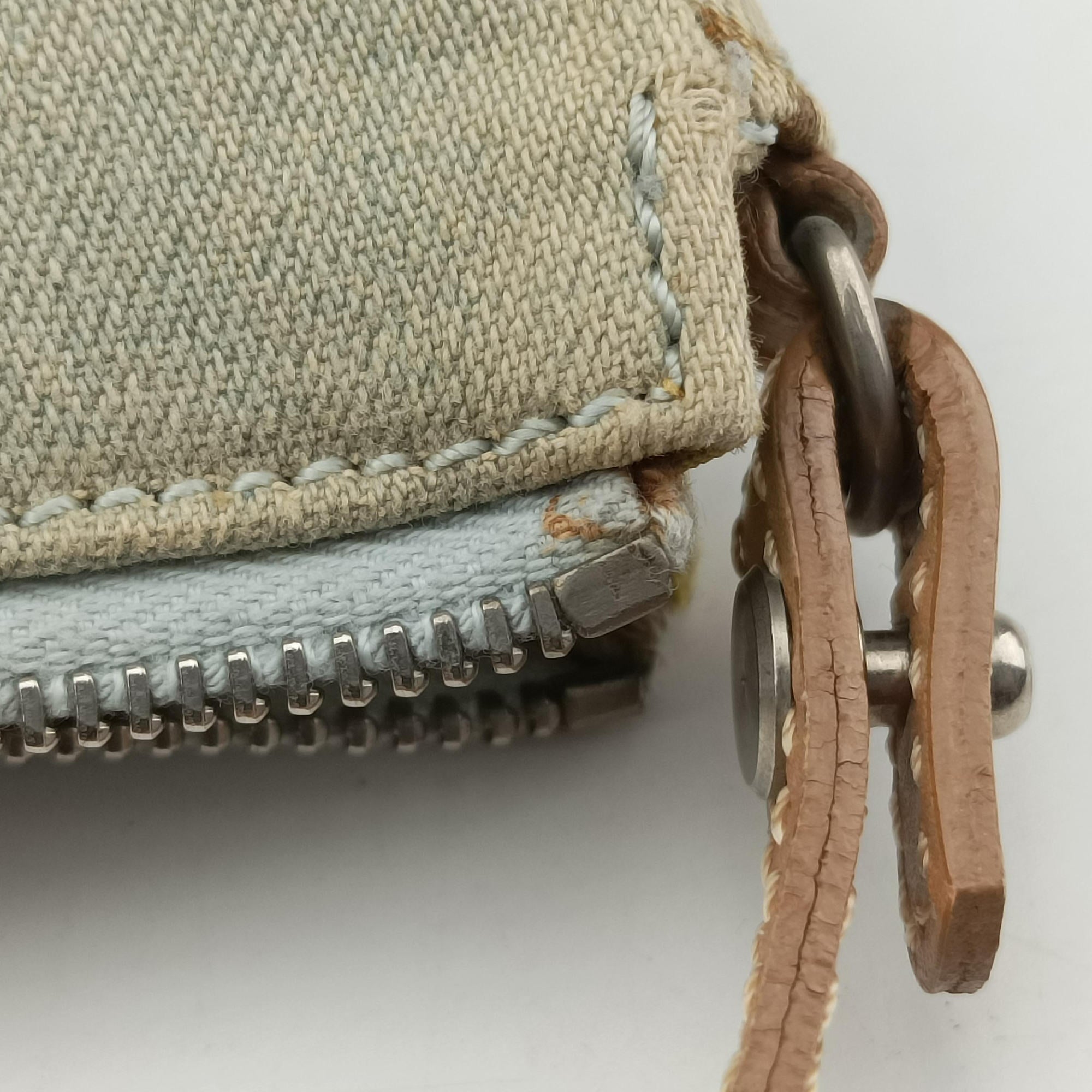 Pre-owned Christian Dior Saddle Blue fabric  handbag | stylenewstar