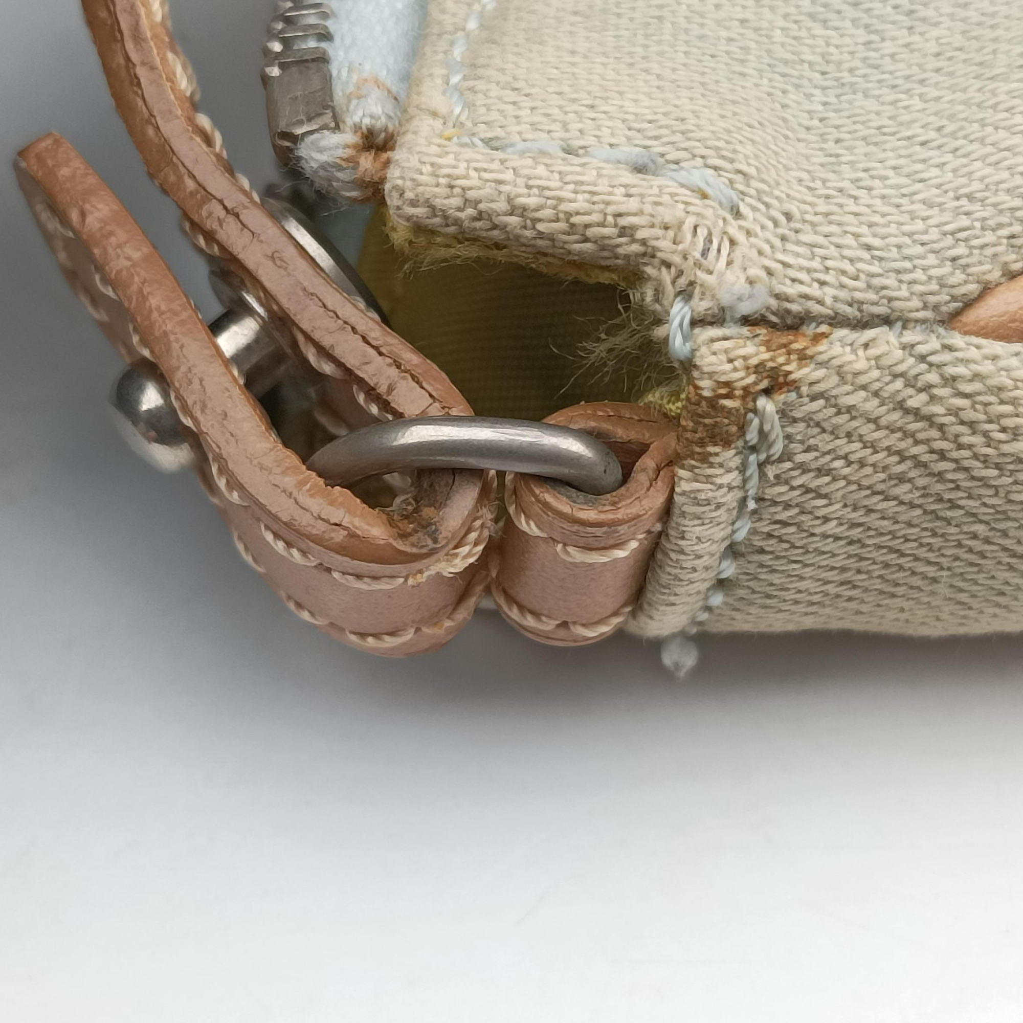 Pre-owned Christian Dior Saddle Blue fabric  handbag | stylenewstar