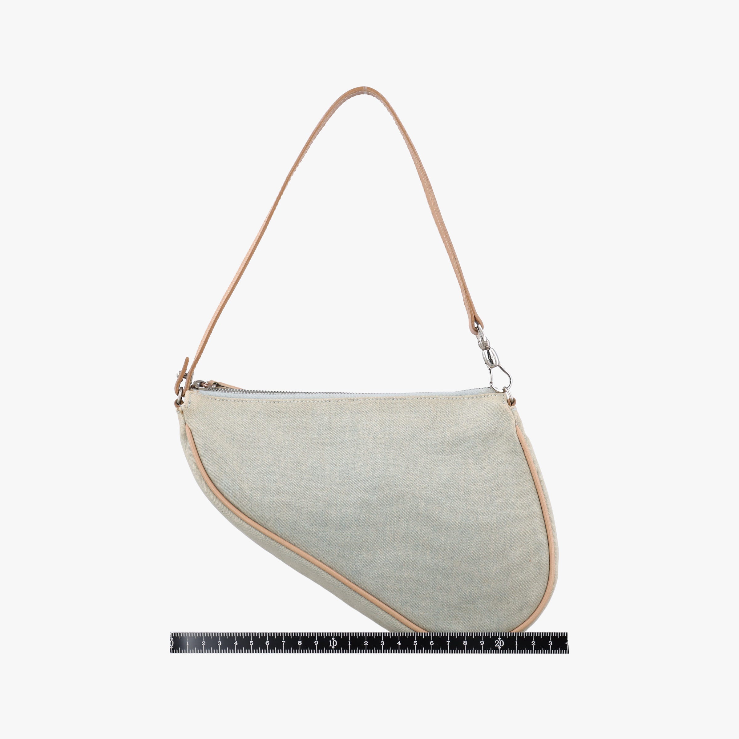 Pre-owned Christian Dior Saddle Blue fabric  handbag | stylenewstar