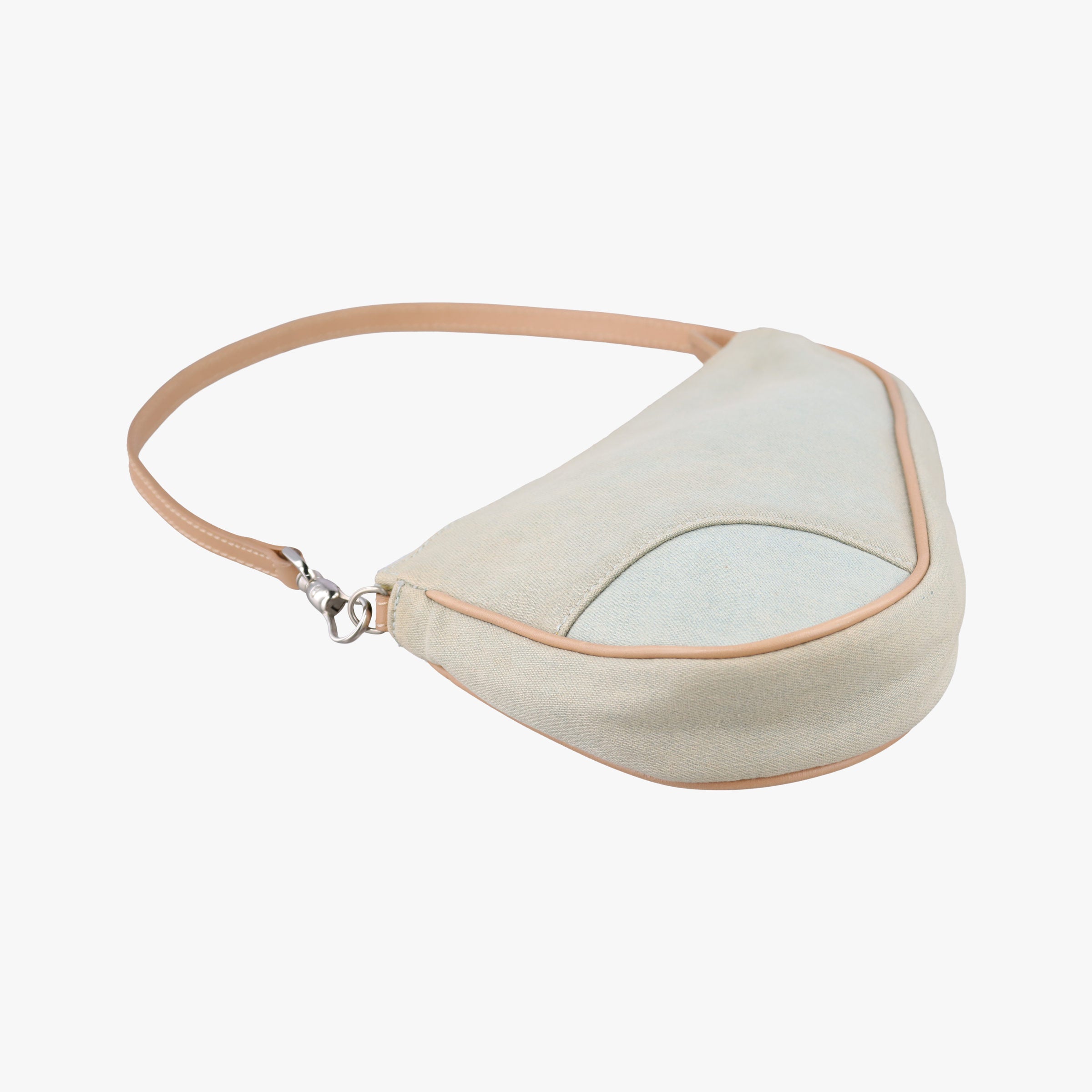 Pre-owned Christian Dior Saddle Blue fabric  handbag | stylenewstar